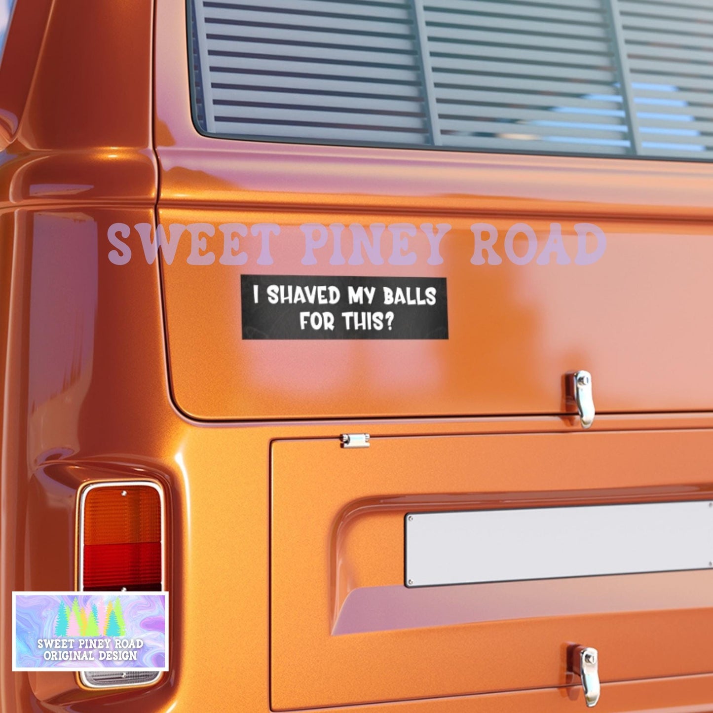I Shaved My Balls For This? Car Magnet, Funny Bumper Sticker for Husband, Hilarious Dark Humor Gag Gift, Silly Waterproof Idea For Boyfriend