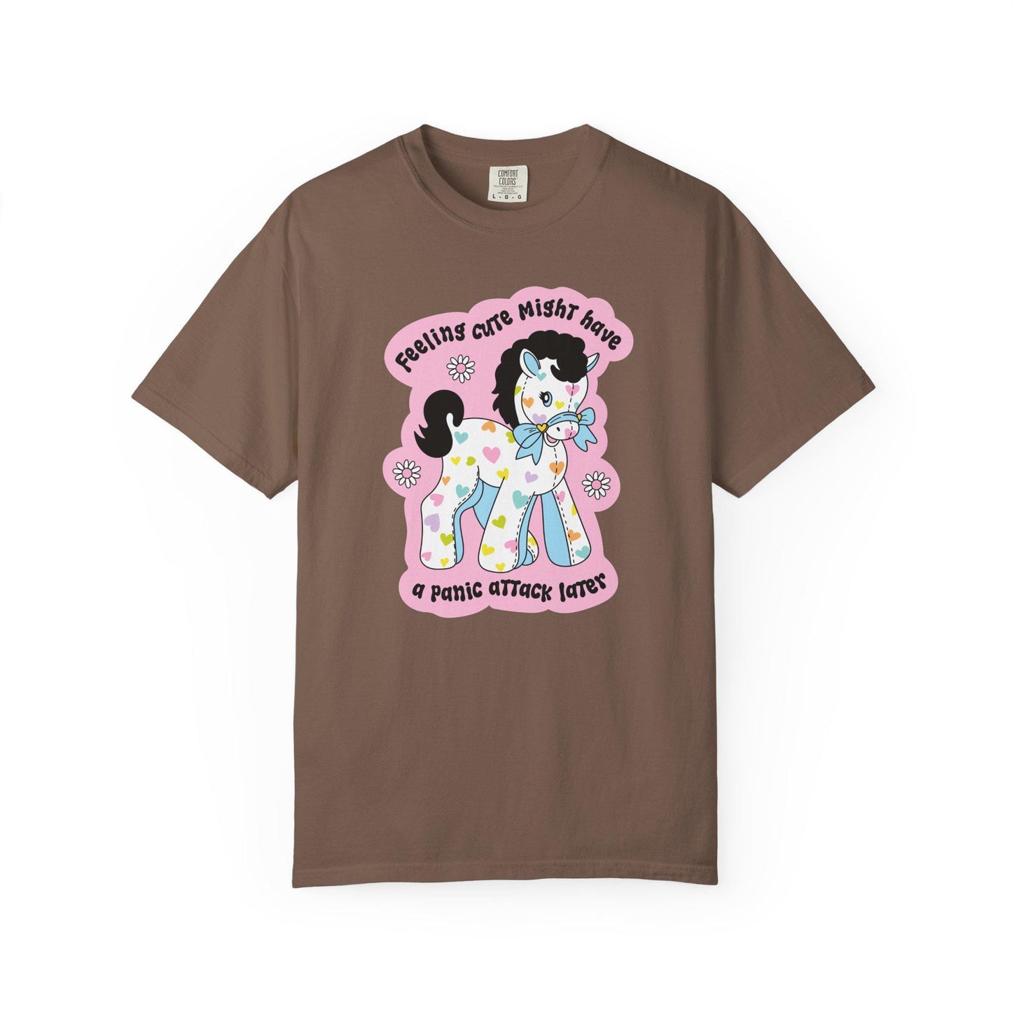 Comfort Colors® Cute Panic Attack Shirt, Funny Pony Anxiety Mental Health Tee
