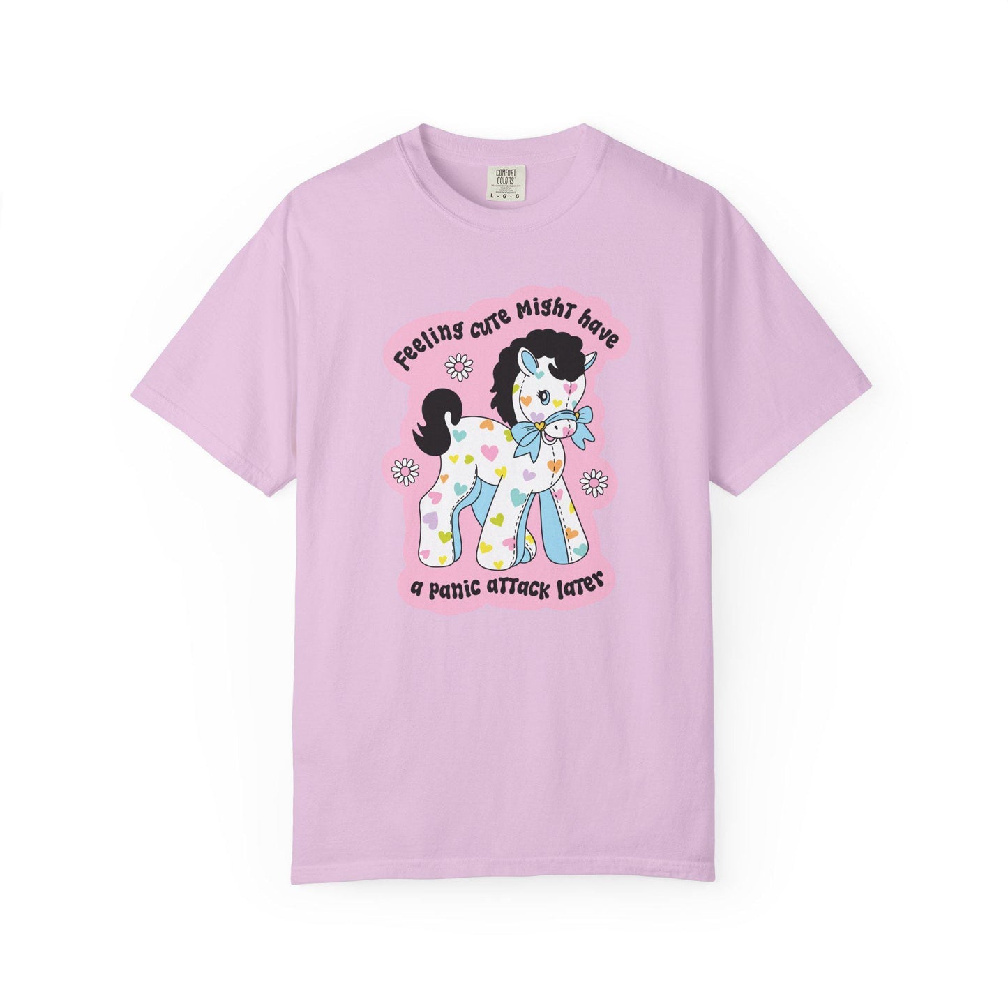 Comfort Colors® Cute Panic Attack Shirt, Funny Pony Anxiety Mental Health Tee