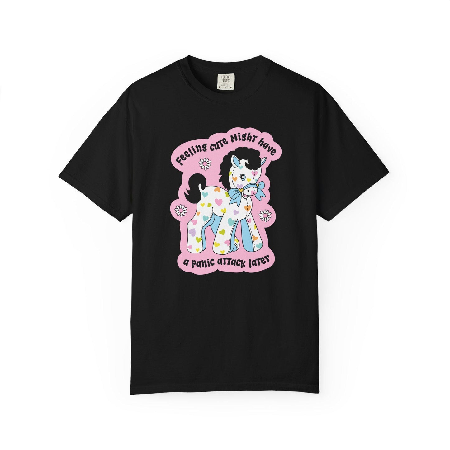 Comfort Colors® Cute Panic Attack Shirt, Funny Pony Anxiety Mental Health Tee