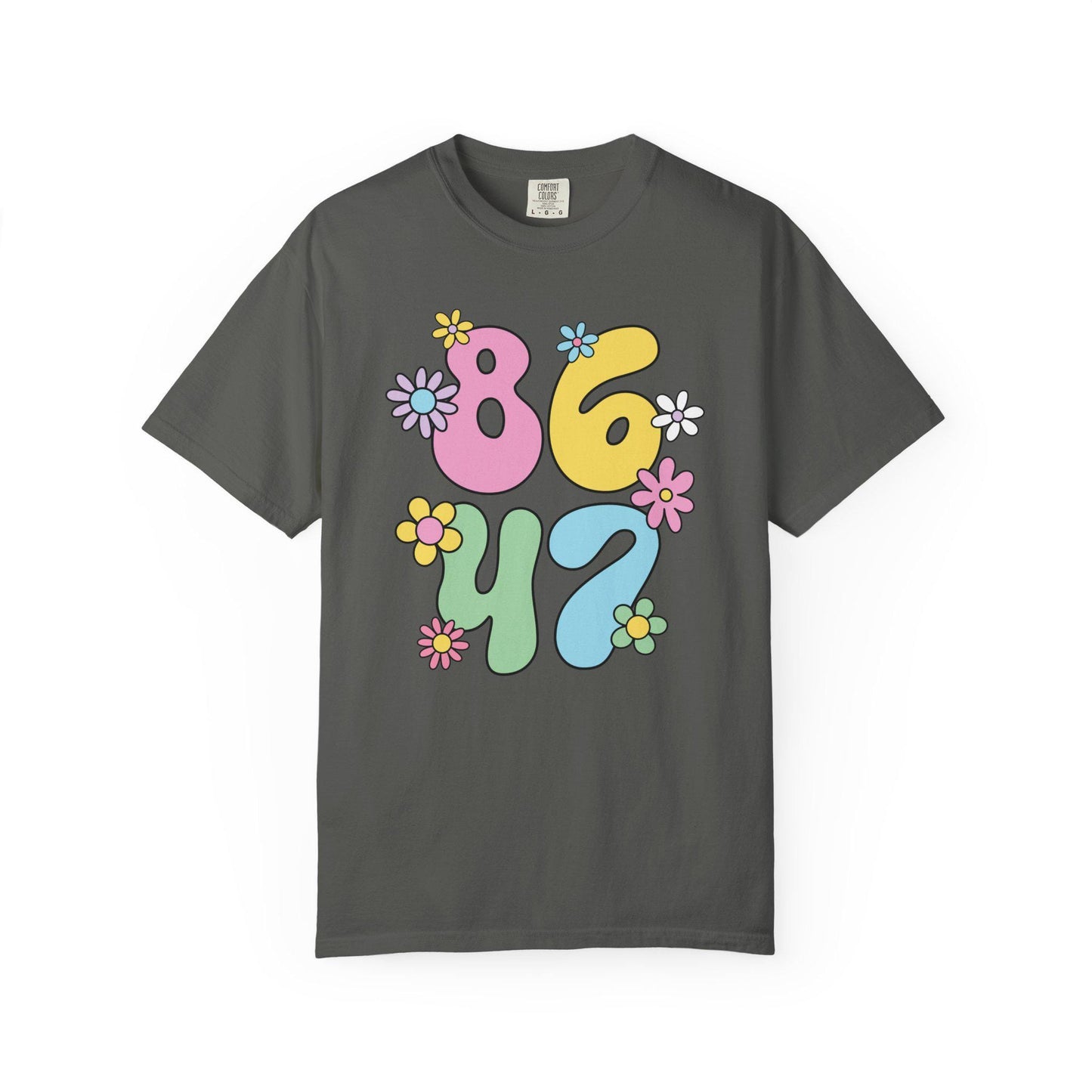 Comfort Colors® 8647 Anti-Trump Shirt, Cute Pastel Rainbow Flowers FDT Tee