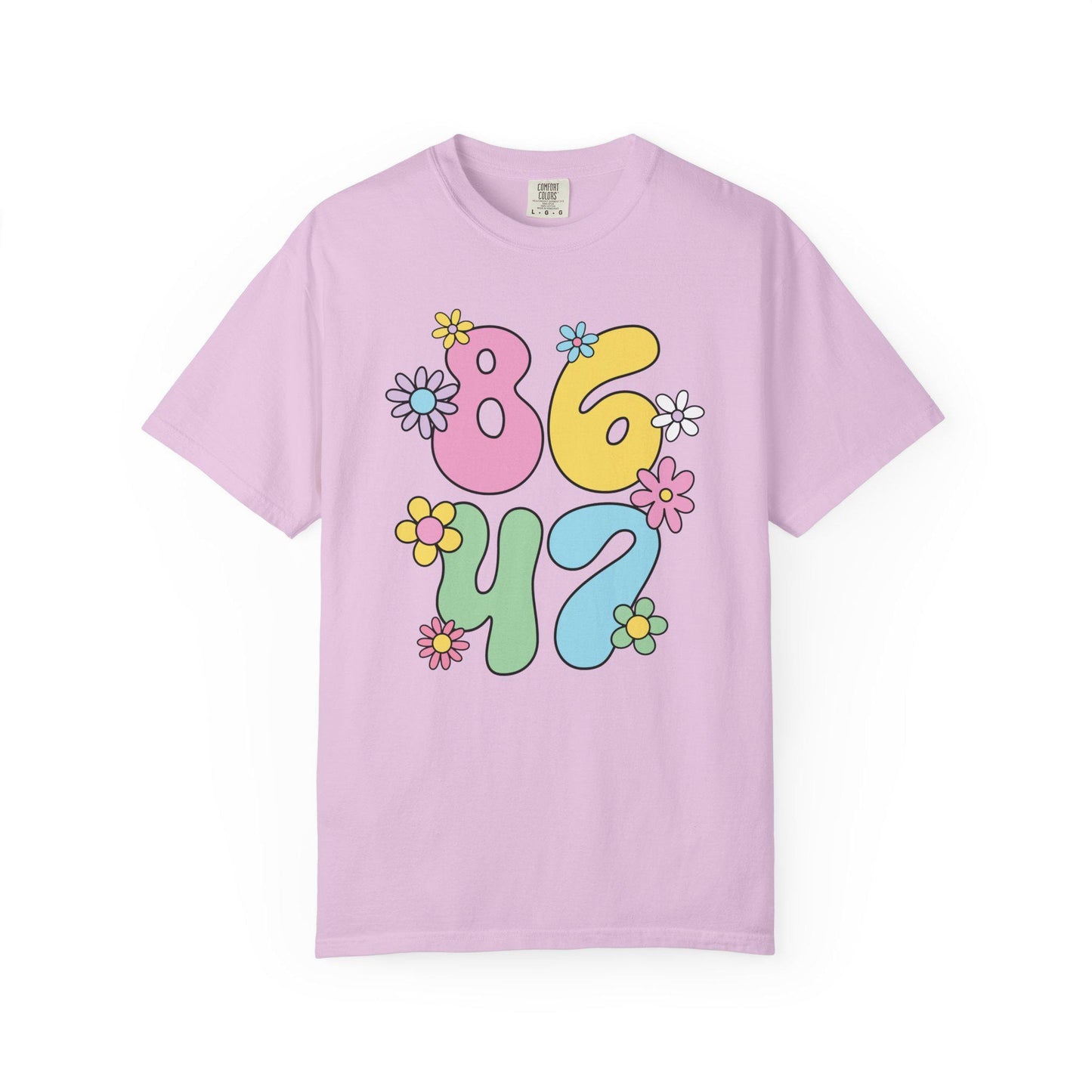 Comfort Colors® 8647 Anti-Trump Shirt, Cute Pastel Rainbow Flowers FDT Tee