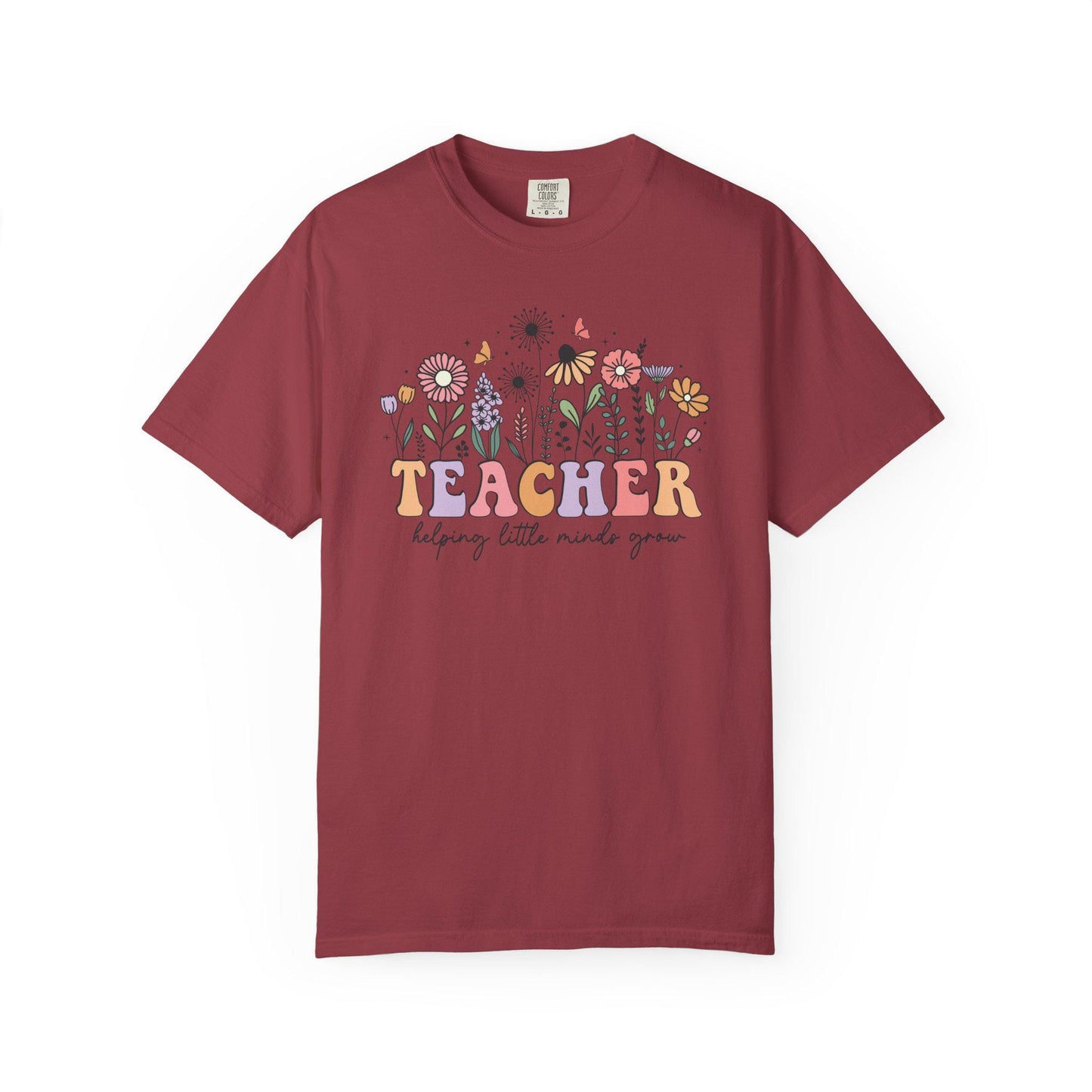 Comfort Colors® Teacher Shirt for Back to School, Helping Little Minds Grow Flower Tee