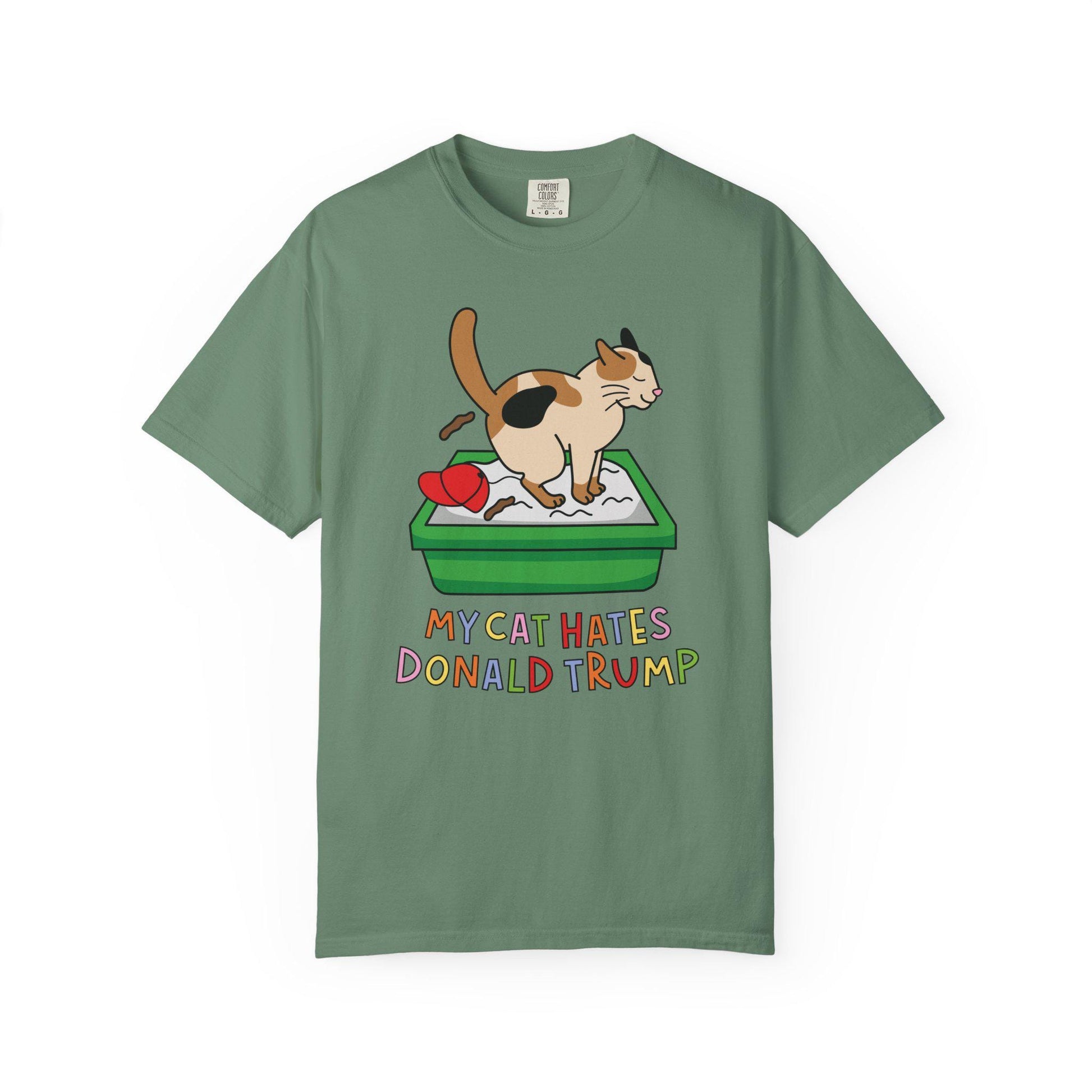 Comfort Colors® My Cat Hates Donald Trump Shirt for Protest Rally, Anti-Trump FDT Merch