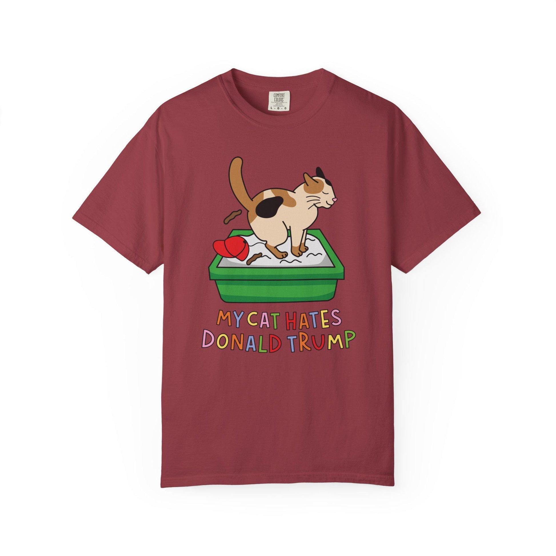 Comfort Colors® My Cat Hates Donald Trump Shirt for Protest Rally, Anti-Trump FDT Merch