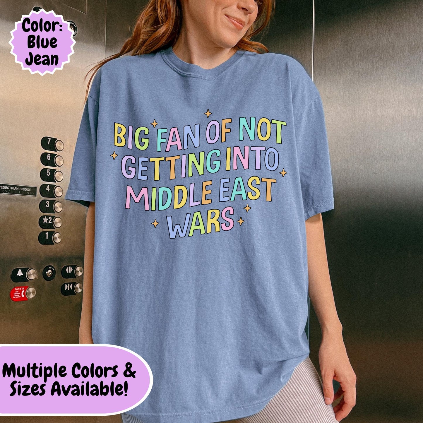 Comfort Colors® Anti-War Peace Shirt for Protest Rally, Anti-Trump FDT Merch