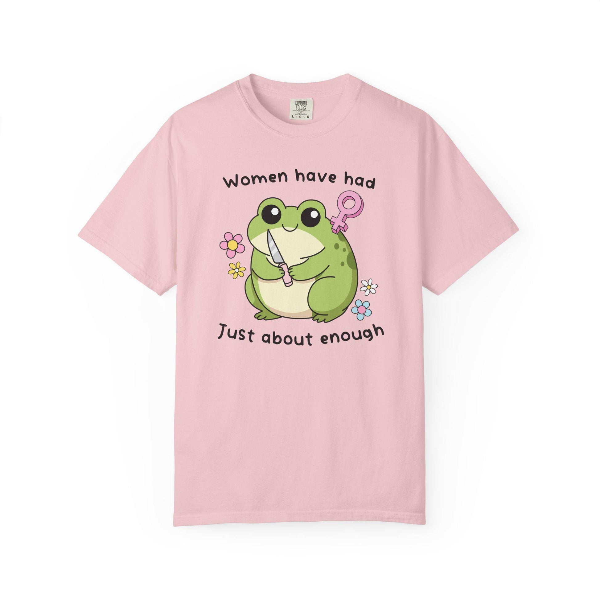 Comfort Colors® Women Have Had Enough Shirt, Cute Kawaii Frog With Knife Tee