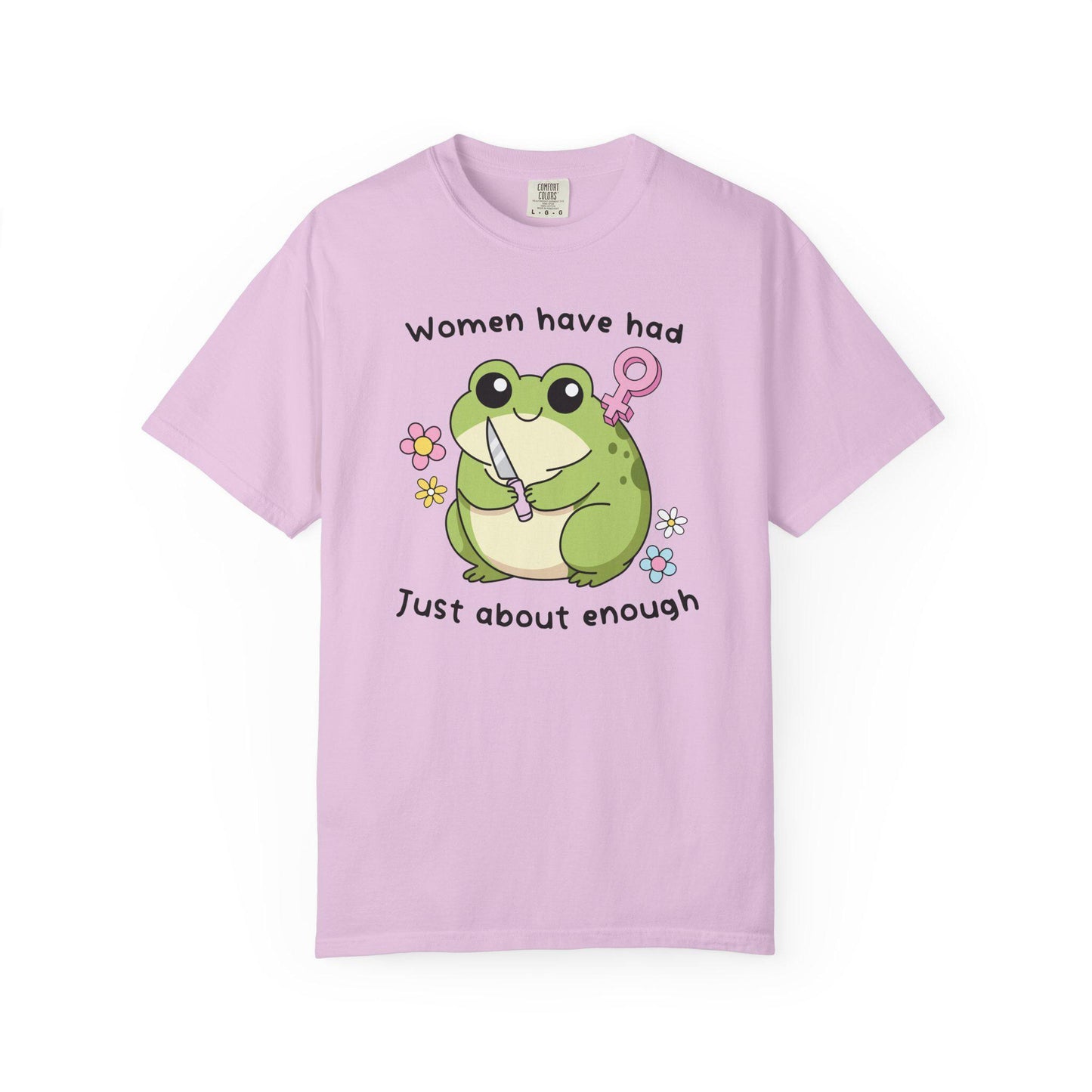 Comfort Colors® Women Have Had Enough Shirt, Cute Kawaii Frog With Knife Tee