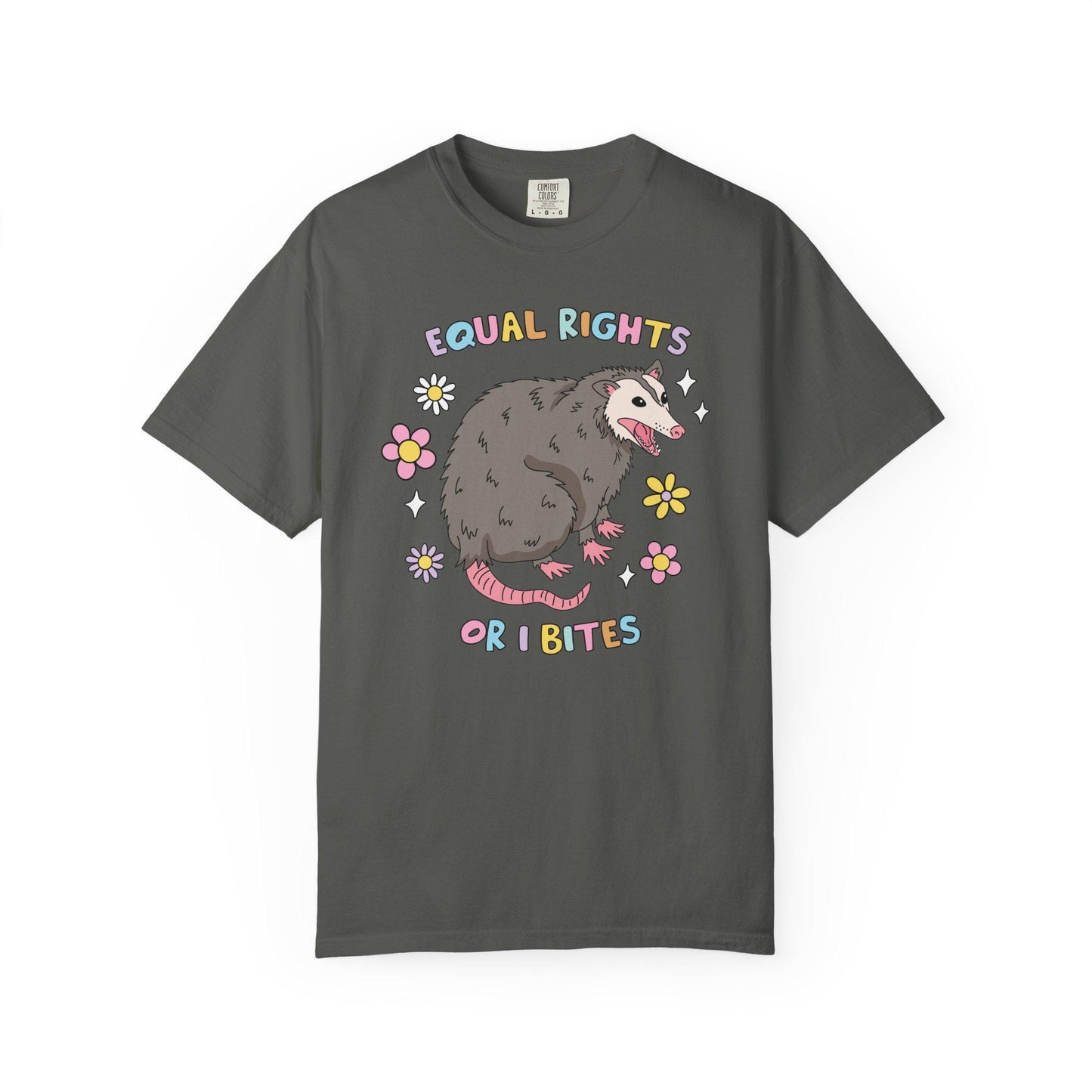 Comfort Colors® Equal Rights For Women Possum Shirt, Funny Cute Opossum Feminist Tee