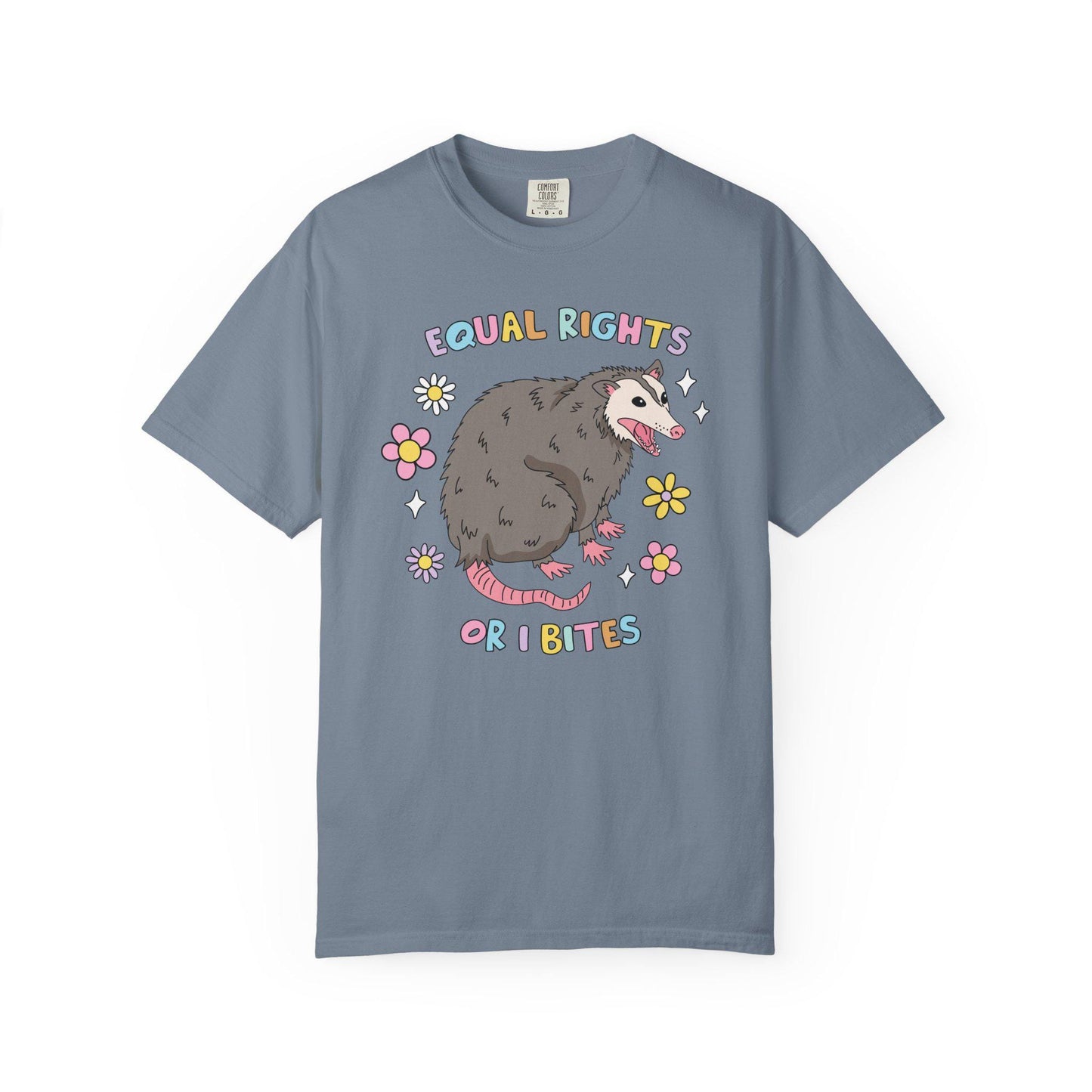 Comfort Colors® Equal Rights For Women Possum Shirt, Funny Cute Opossum Feminist Tee