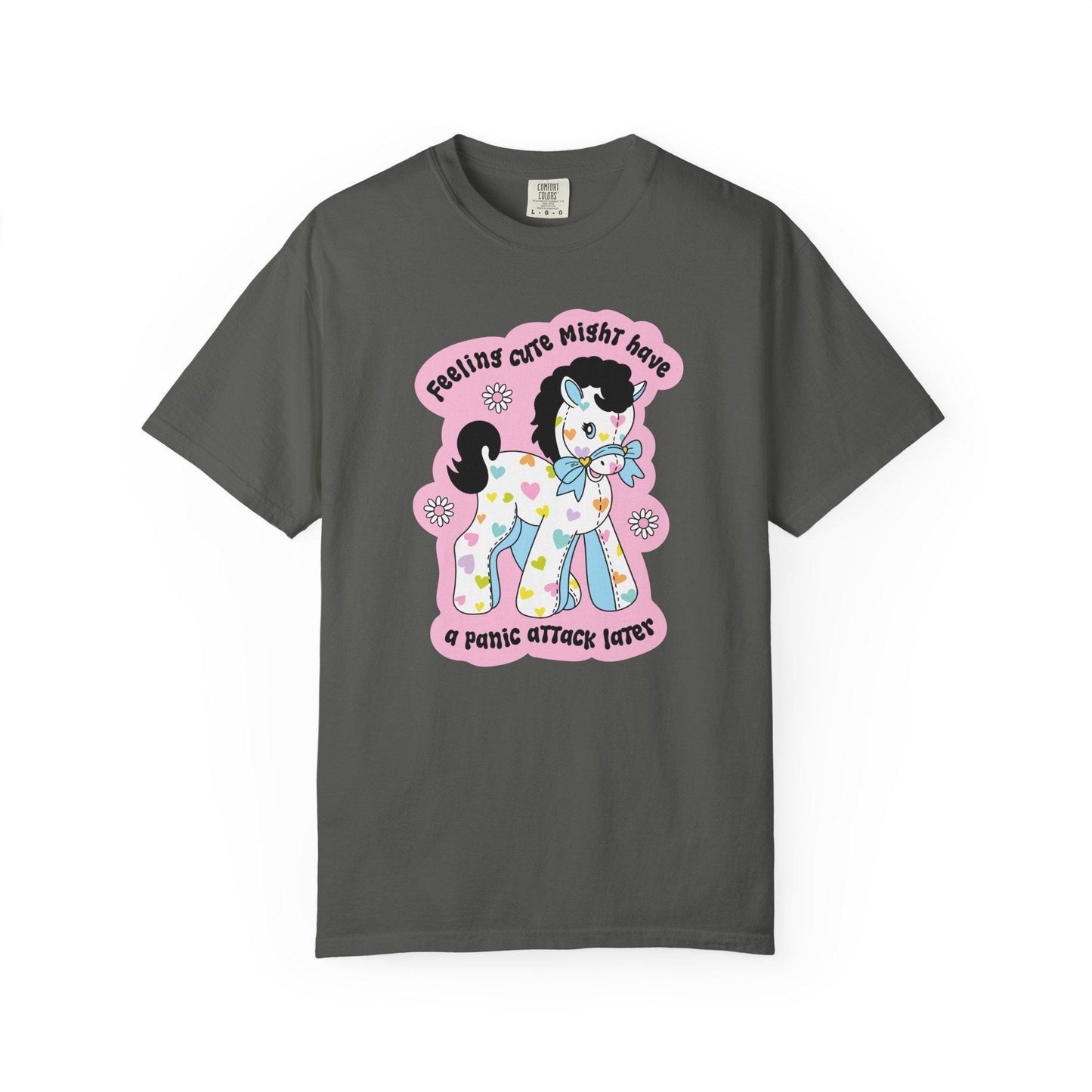 Comfort Colors® Cute Panic Attack Shirt, Funny Pony Anxiety Mental Health Tee