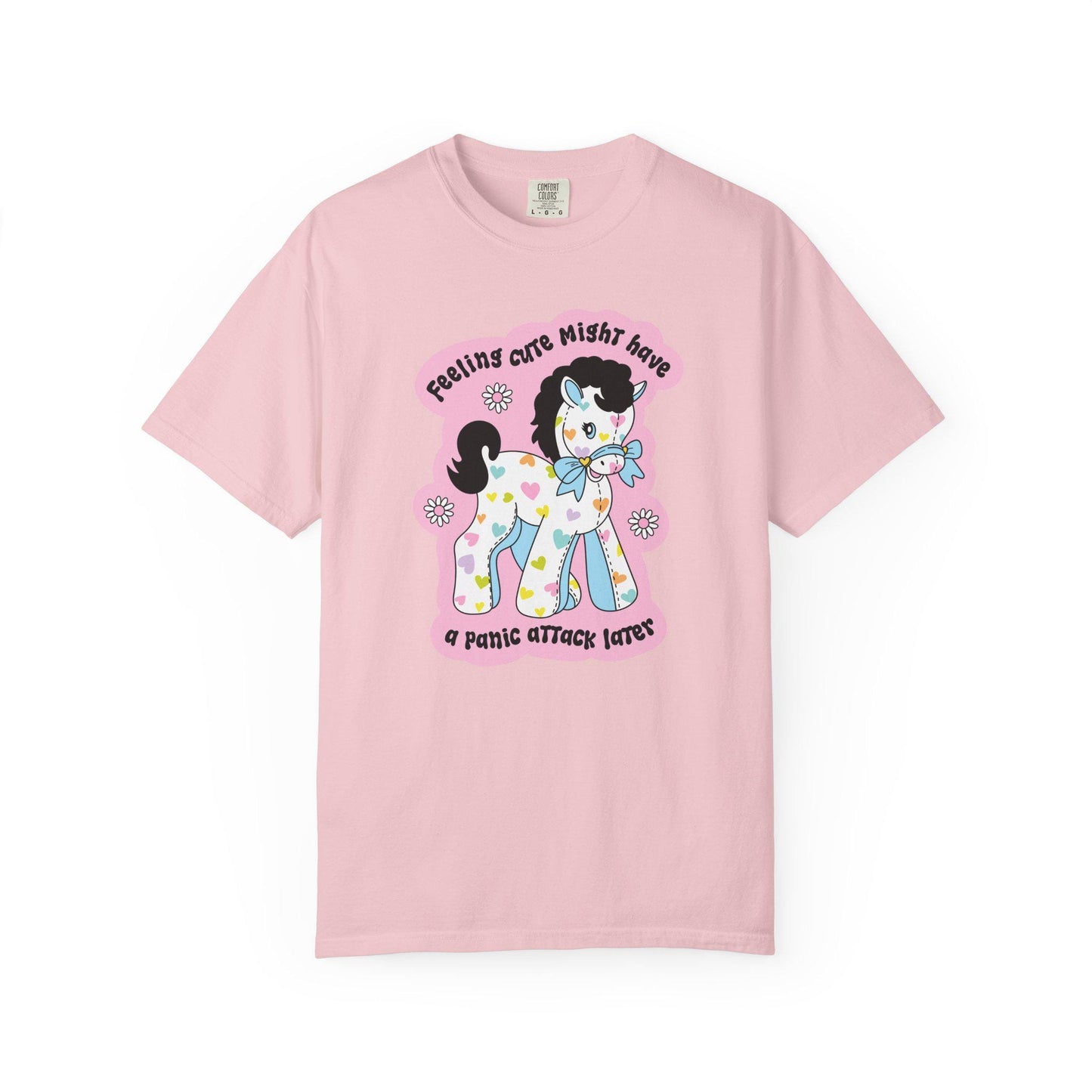 Comfort Colors® Cute Panic Attack Shirt, Funny Pony Anxiety Mental Health Tee