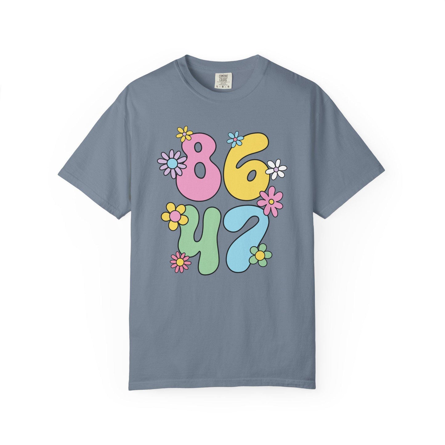 Comfort Colors® 8647 Anti-Trump Shirt, Cute Pastel Rainbow Flowers FDT Tee
