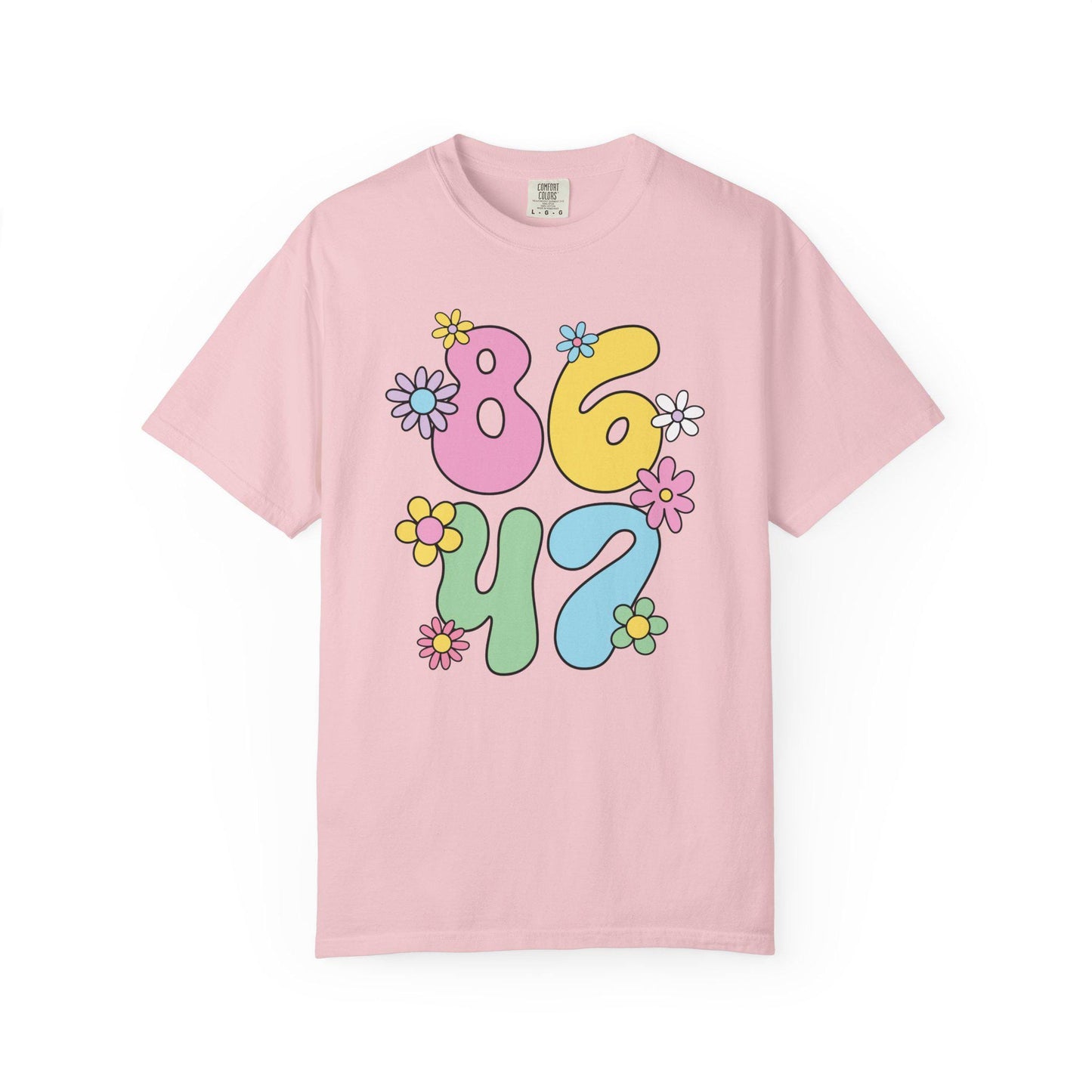 Comfort Colors® 8647 Anti-Trump Shirt, Cute Pastel Rainbow Flowers FDT Tee
