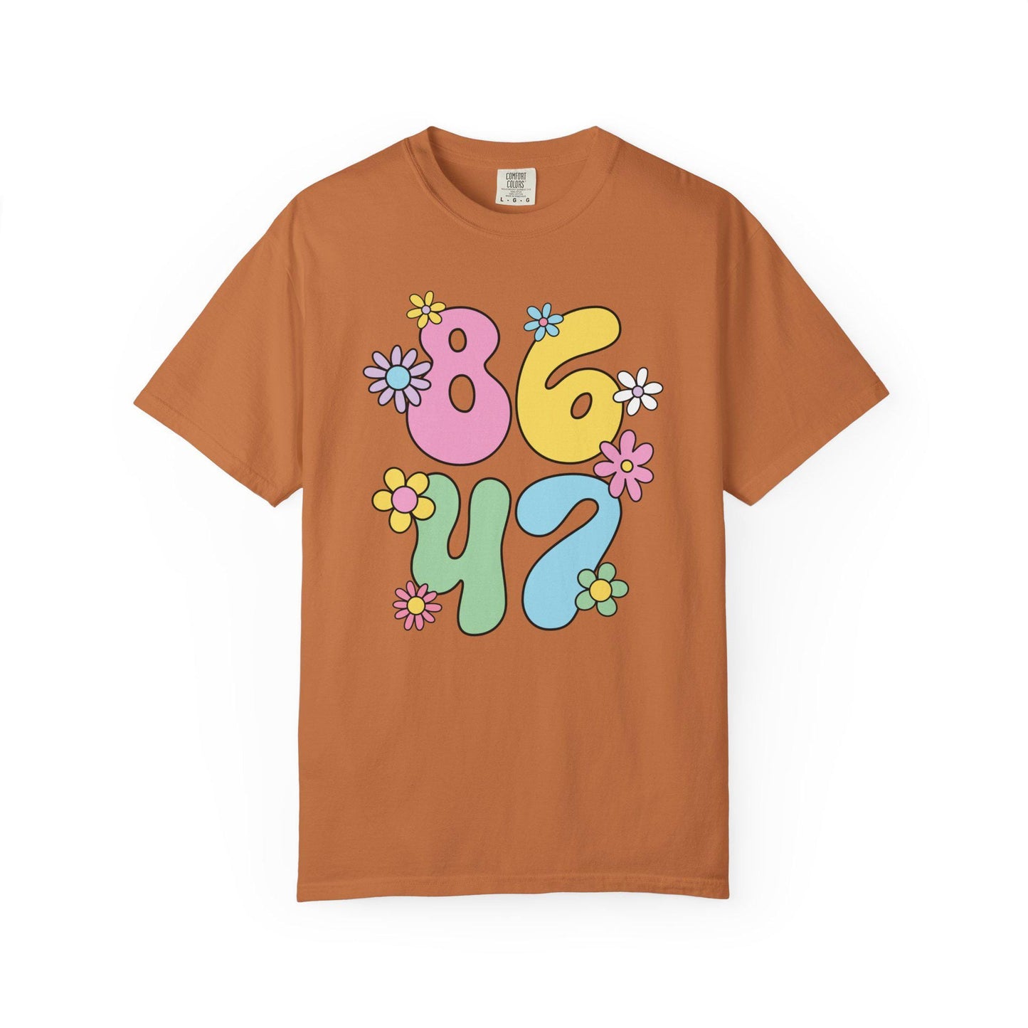Comfort Colors® 8647 Anti-Trump Shirt, Cute Pastel Rainbow Flowers FDT Tee