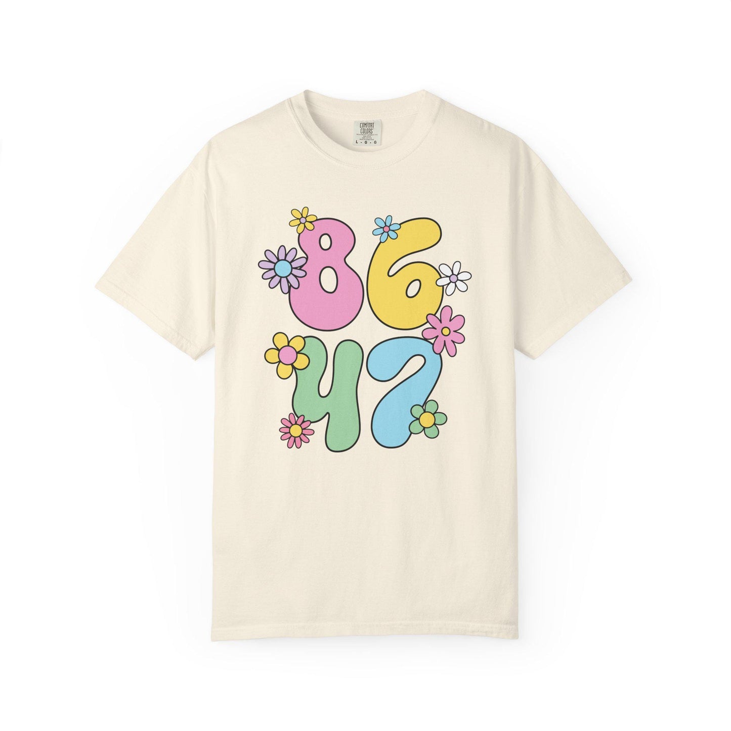 Comfort Colors® 8647 Anti-Trump Shirt, Cute Pastel Rainbow Flowers FDT Tee
