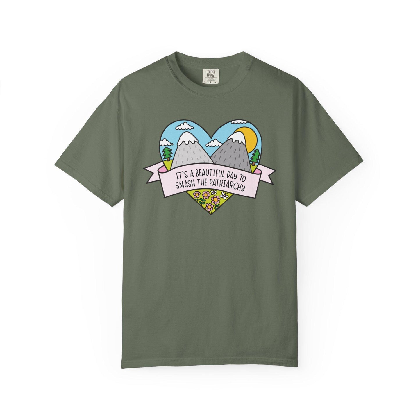 Comfort Colors® Beautiful Day to Smash the Patriarchy Shirt, Cute Feminist T-Shirt, Political FDT Gift for Women