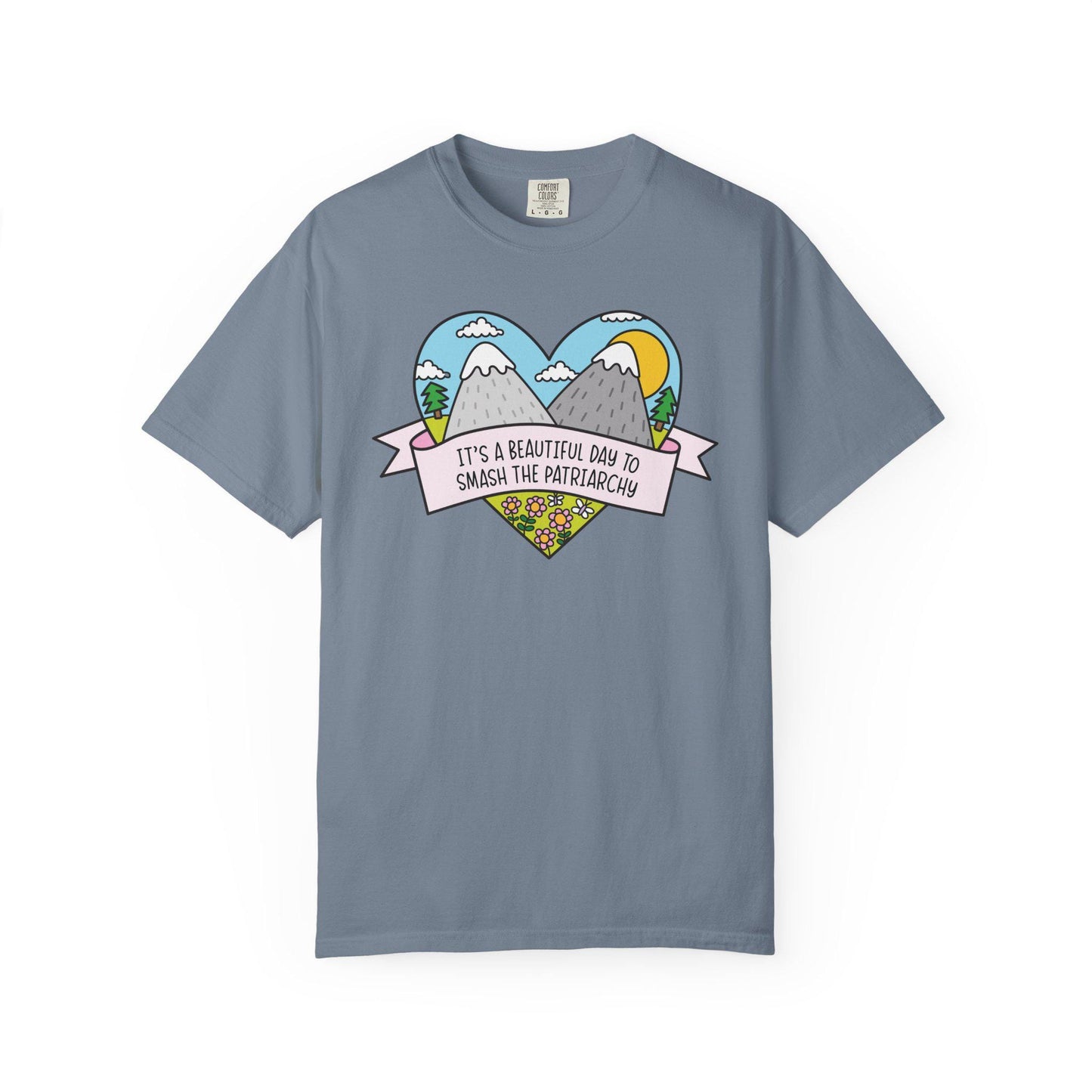 Comfort Colors® Beautiful Day to Smash the Patriarchy Shirt, Cute Feminist T-Shirt, Political FDT Gift for Women
