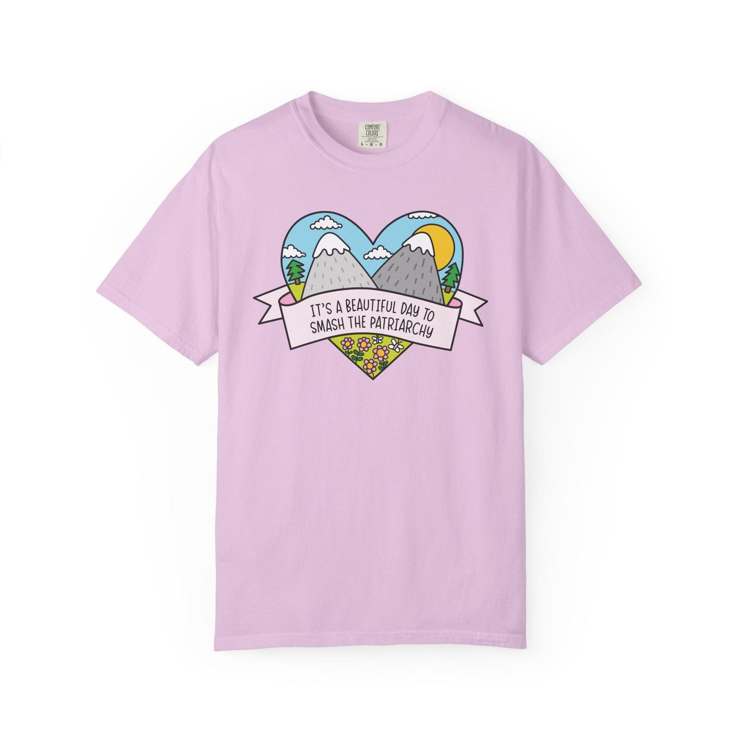 Comfort Colors® Beautiful Day to Smash the Patriarchy Shirt, Cute Feminist T-Shirt, Political FDT Gift for Women