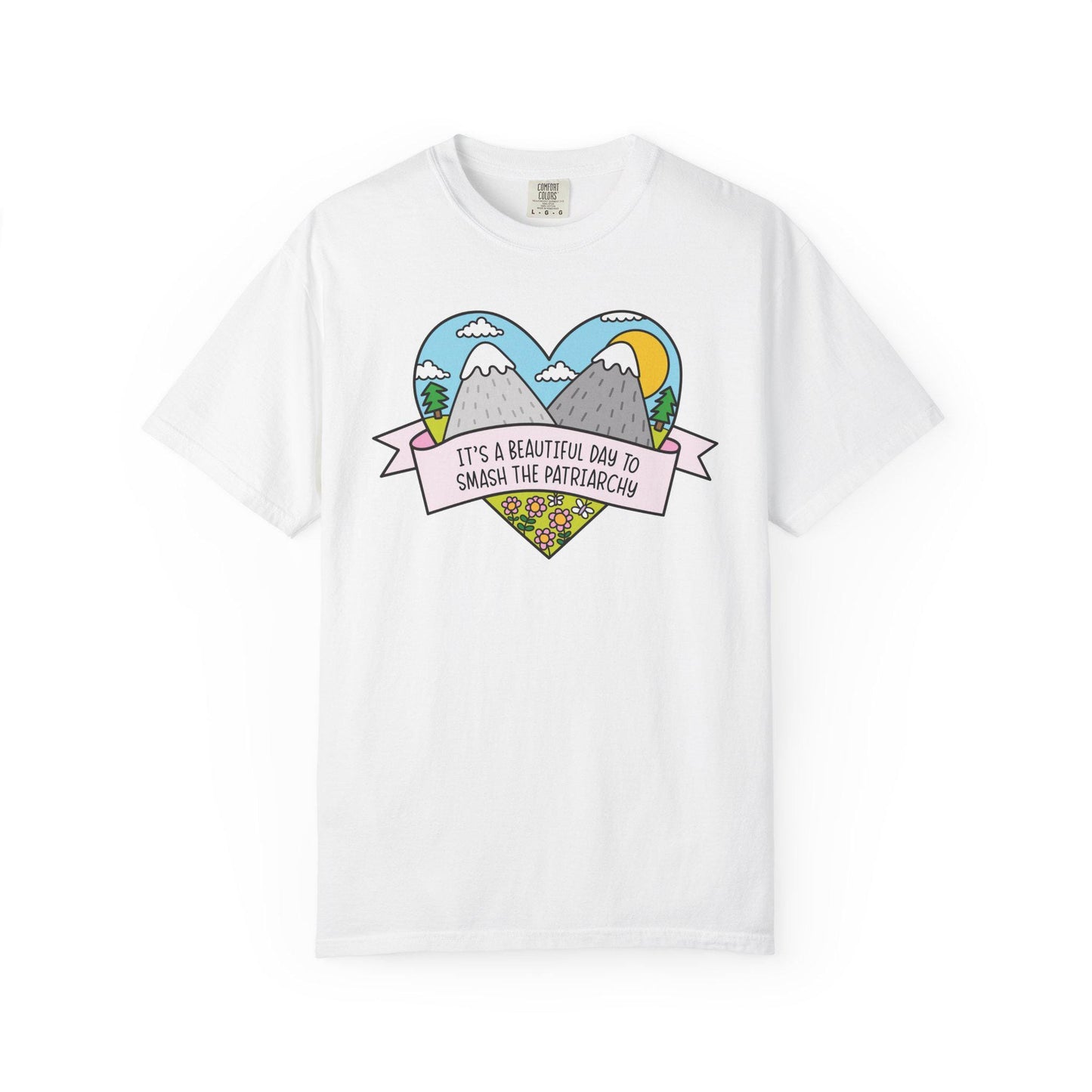 Comfort Colors® Beautiful Day to Smash the Patriarchy Shirt, Cute Feminist T-Shirt, Political FDT Gift for Women