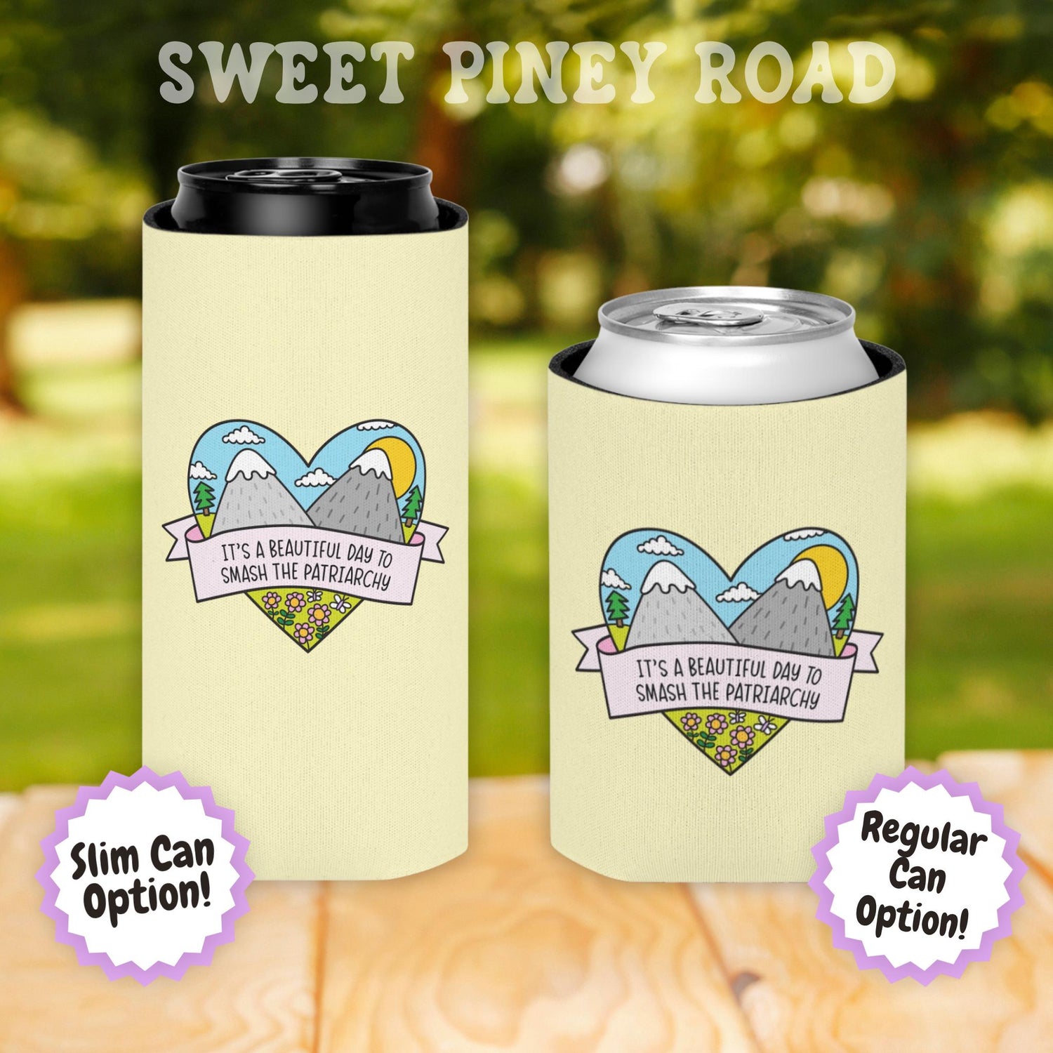 Beautiful Day to Smash the Patriarchy Can Cooler, Cute Feminist Cup Sleeve, Political FDT Gift for Women