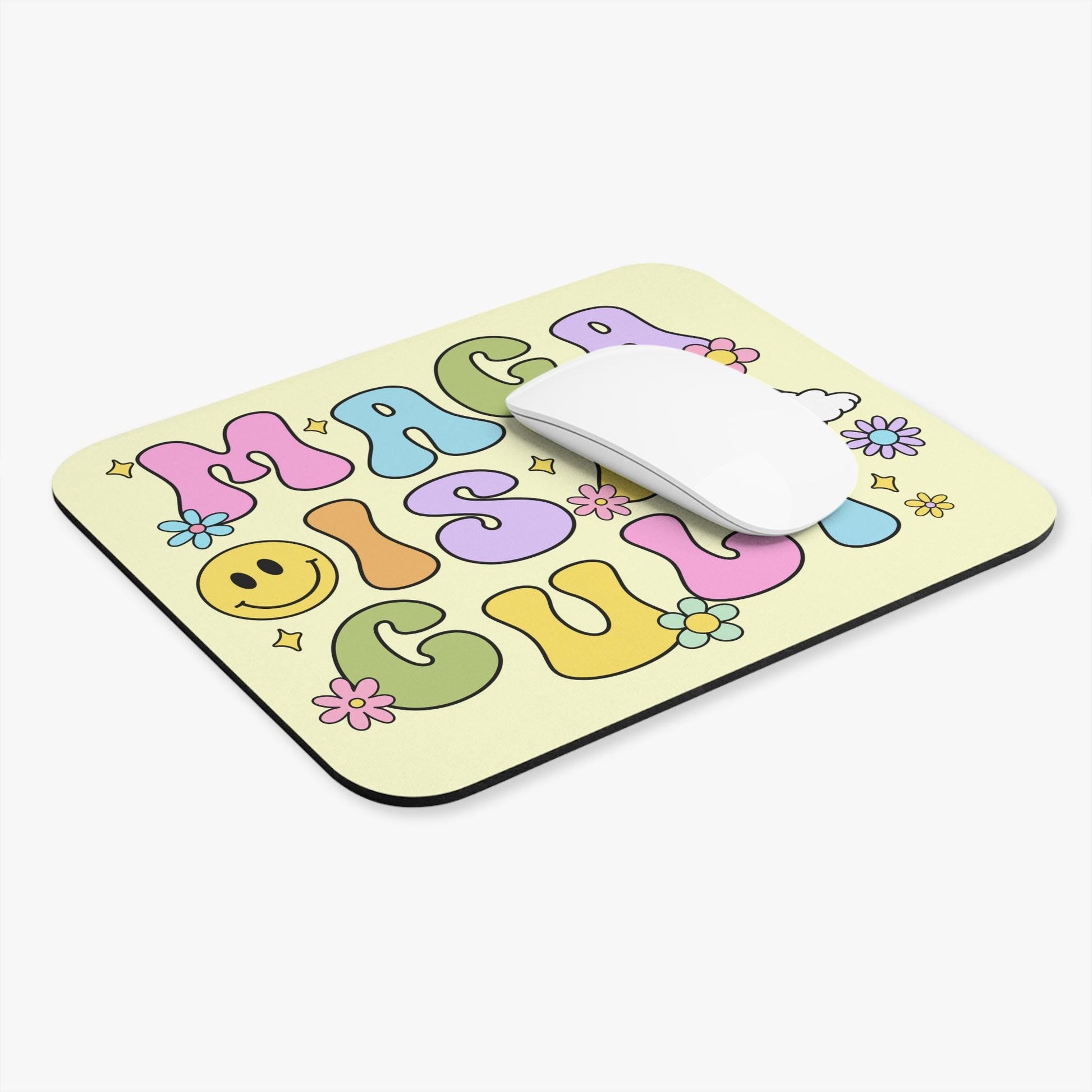 Funny MAGA Is A Cult Mouse Pad, Anti-Trump FDT Pastel Rainbow Office Decor