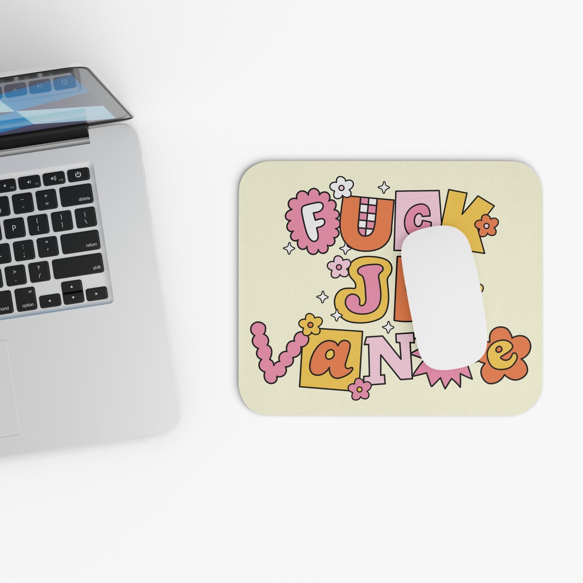F*ck JD Vance Mouse Pad, Hilarious FDT Anti-Trump Office Humor, Coworker Gag Gift