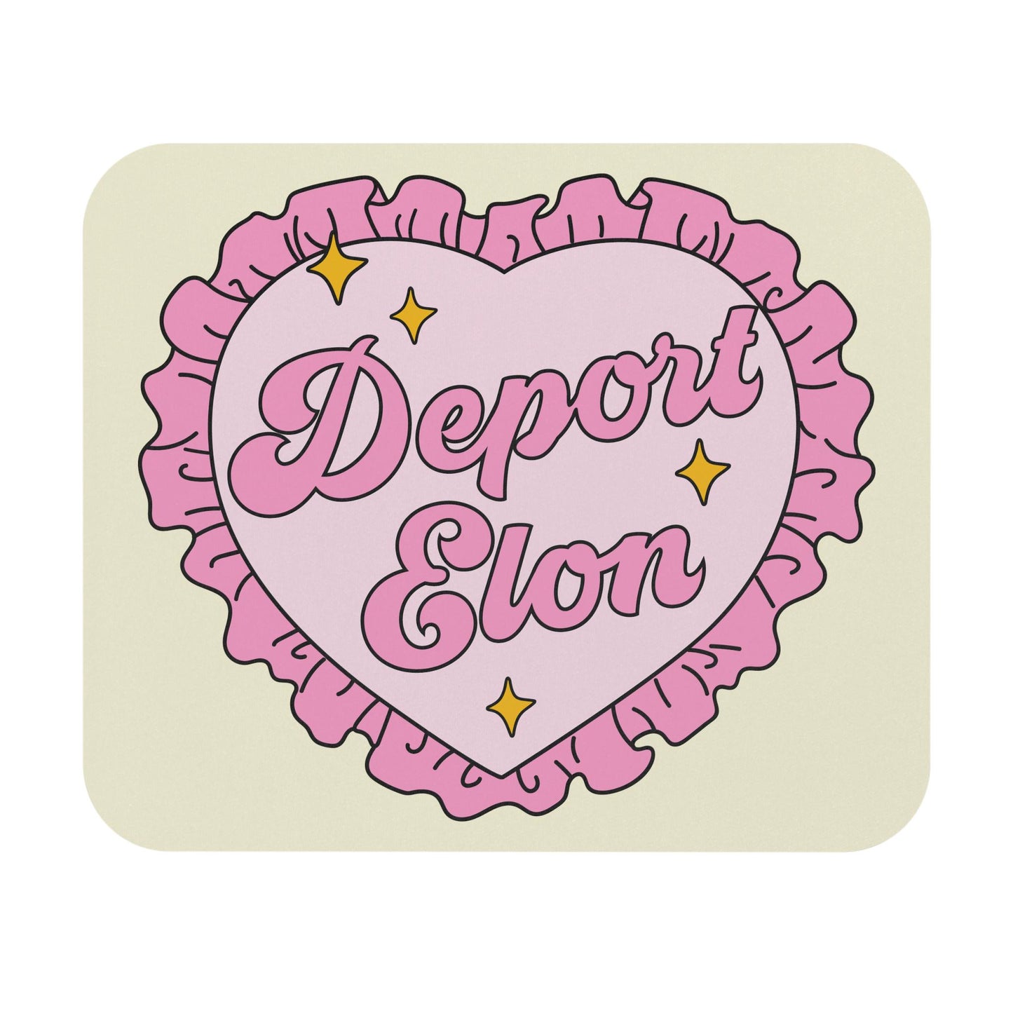 Funny Deport Elon Mouse Pad, Snarky Anti-MAGA Office Decor