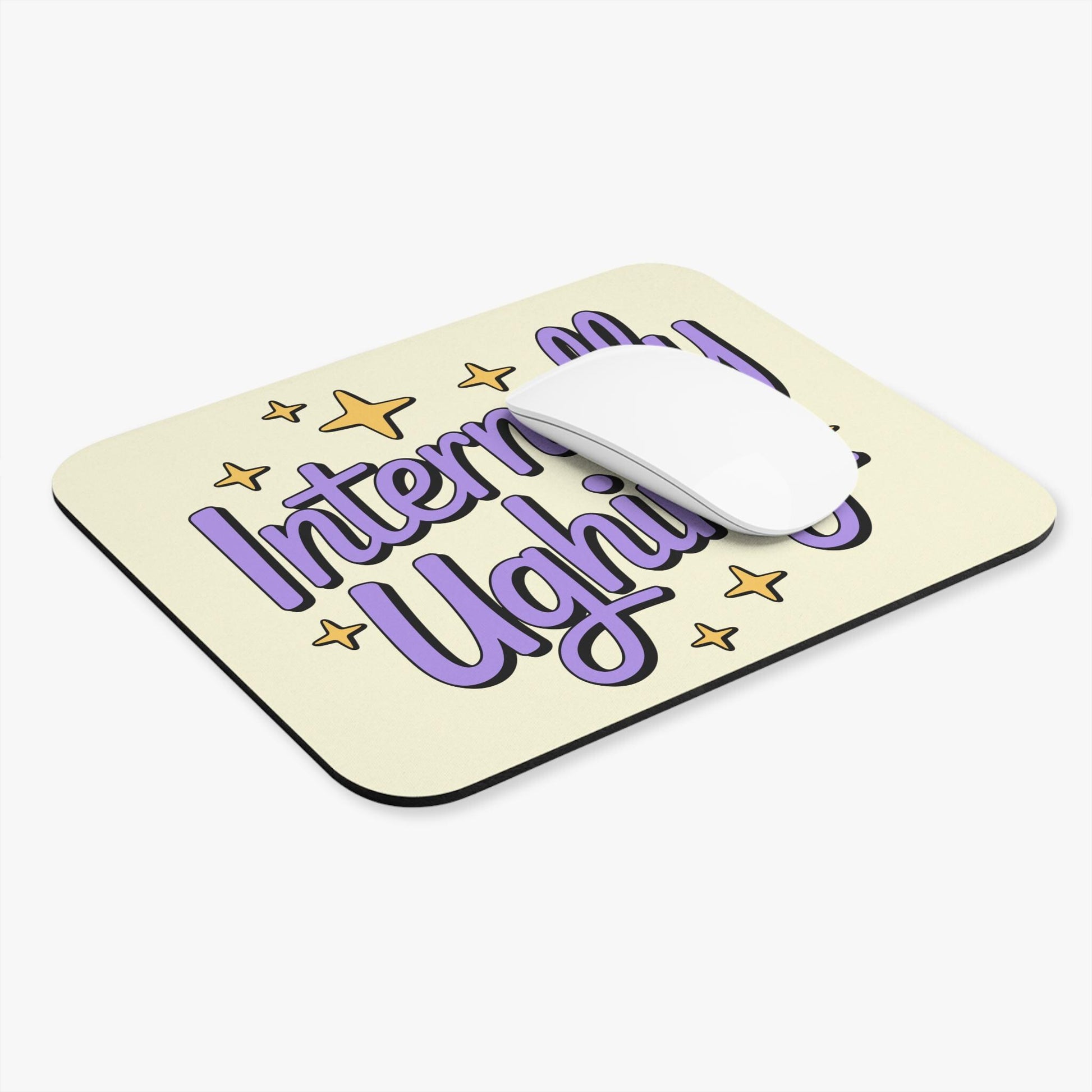 Internally Ughing Mouse Pad, Funny Office Desk Accessory, Introvert Work Humor Gift, Coworker Desk Decor, Sarcastic Employee Gift