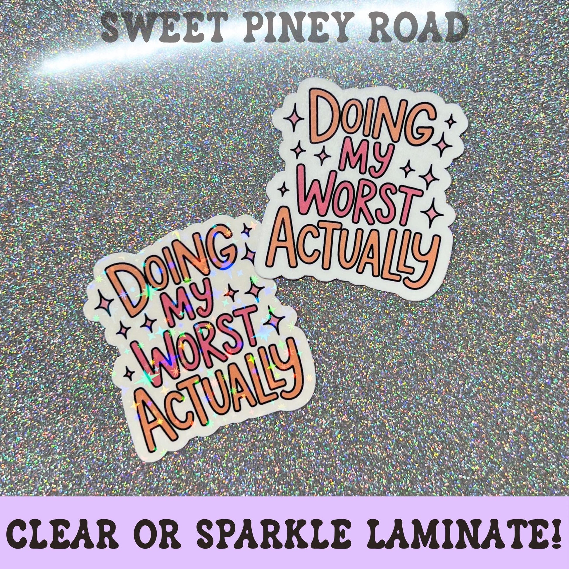 Doing My Worst Actually Sticker, Funny Sarcastic Sticker, Burnout Humor Decal, Mental Health Joke, Office Worker Gift, Funny Laptop Sticker