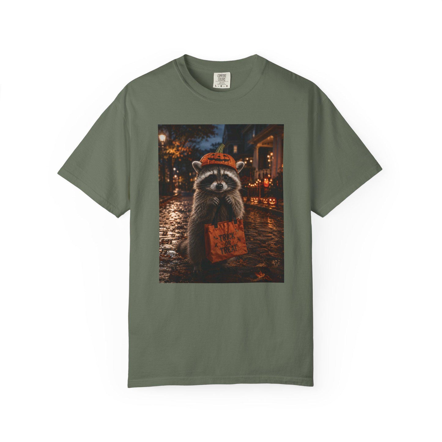 Halloween Raccoon Shirt, Trick or Treat Tee, Cute Spooky Season Animal Shirt, Fall Festival Costume Party Gift