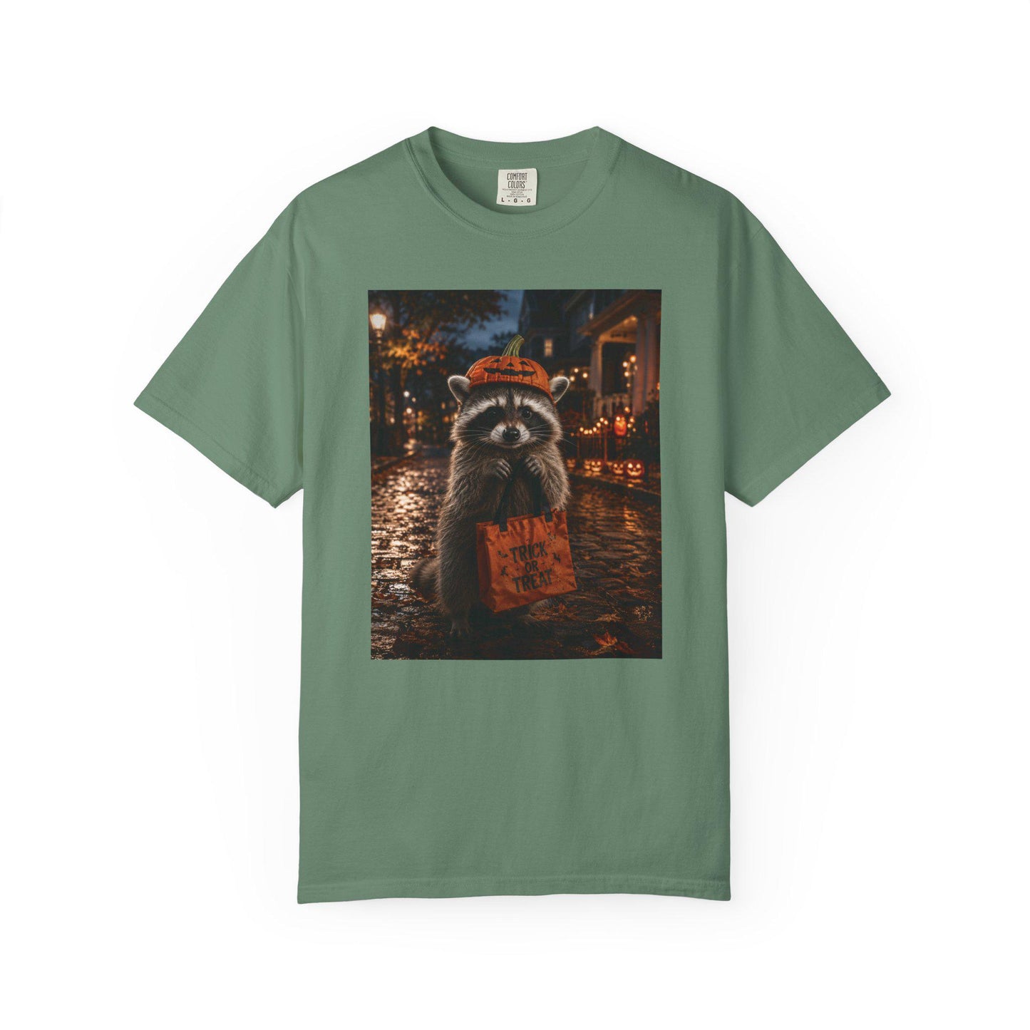 Halloween Raccoon Shirt, Trick or Treat Tee, Cute Spooky Season Animal Shirt, Fall Festival Costume Party Gift
