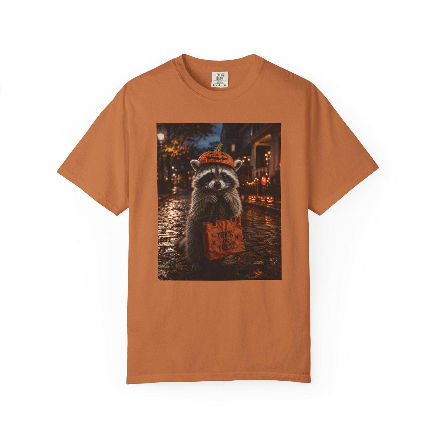 Halloween Raccoon Shirt, Trick or Treat Tee, Cute Spooky Season Animal Shirt, Fall Festival Costume Party Gift