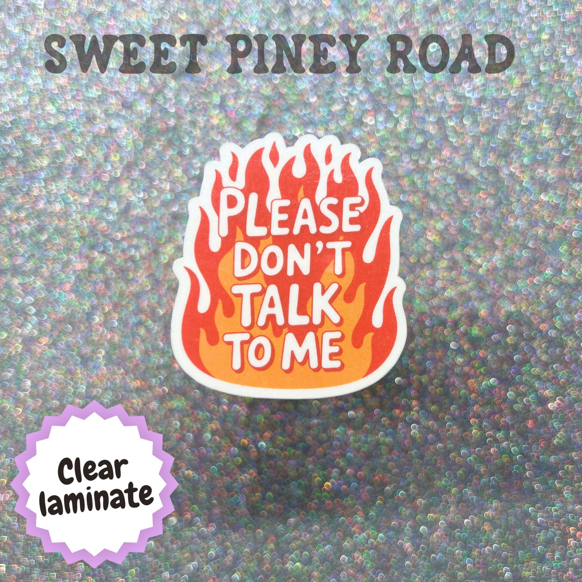 Please Don't Talk To Me Sticker, Funny Introvert Sticker, Social Anxiety Humor Decal, Sarcastic Attitude Gift, Anti Social Sticker