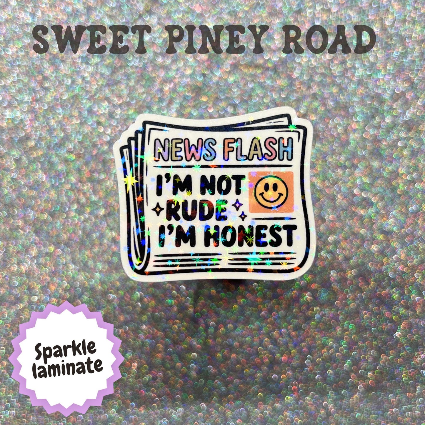 I'm Not Rude I'm Honest Sticker, Funny Honesty Sticker, Sarcastic Quote Decal, Blunt Personality Gift, Attitude Humor Sticker