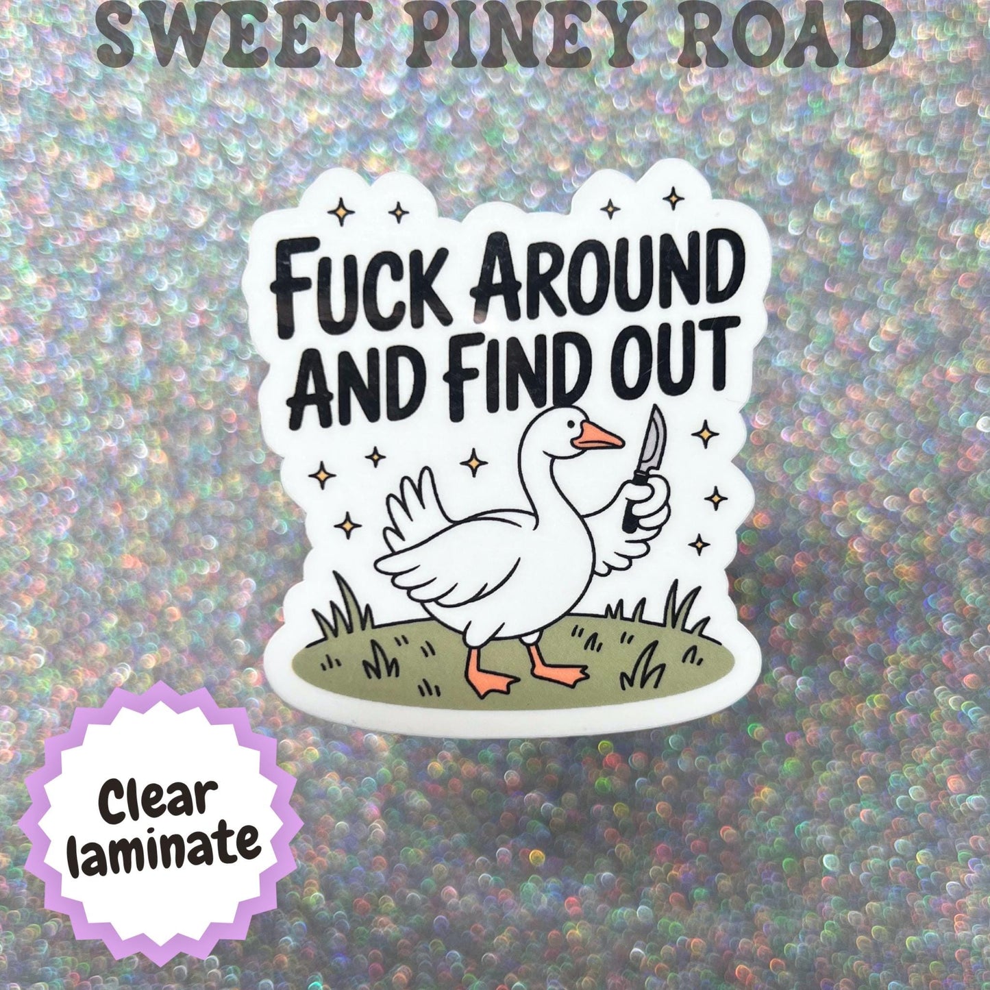 F*ck Around And Find Out Goose Sticker, Funny Goose Decal, FAFO Sticker, Chaos Goose Gift, Sarcastic Humor Sticker, Angry Goose Meme