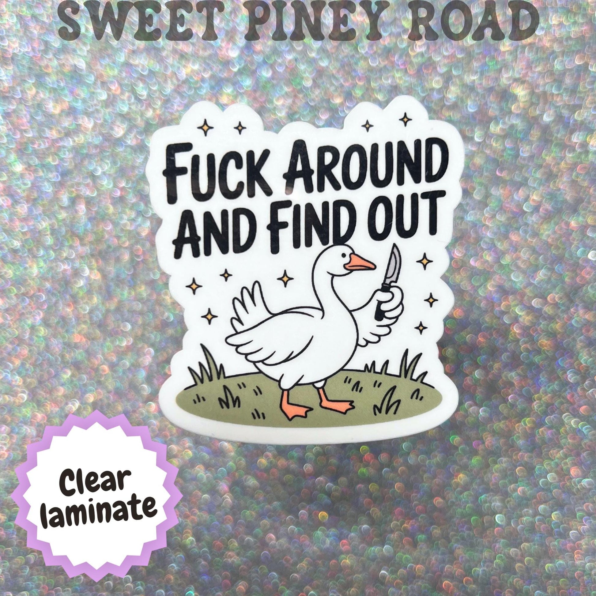 F*ck Around And Find Out Goose Sticker, Funny Goose Decal, FAFO Sticker, Chaos Goose Gift, Sarcastic Humor Sticker, Angry Goose Meme