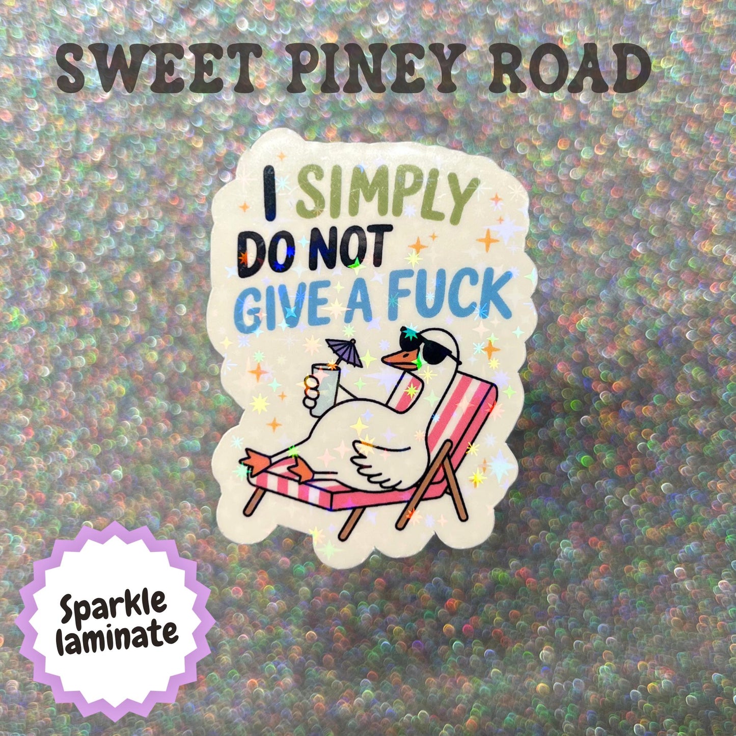 I Simply Do Not Give A F*ck Goose Sticker, Funny Goose Gift, Sarcastic Bird Humor, Burnt Out Office Worker, Introvert Mood Sticker