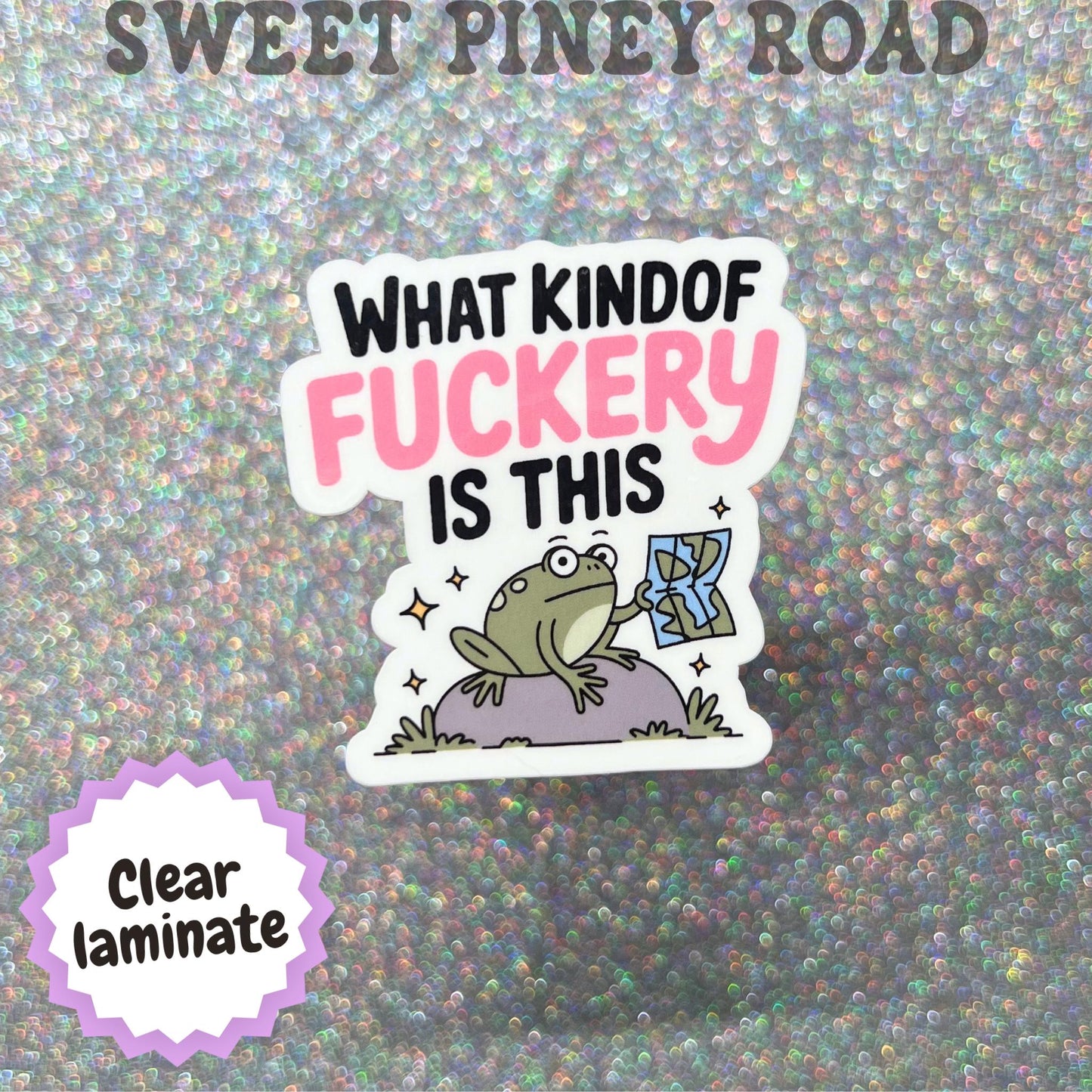What Kind Of F*ckery Is This Frog Sticker, Funny Sarcastic Frog Humor Stickers, Cute But Rude Meme, Chaos Frog, Snarky Animal Lover Gift