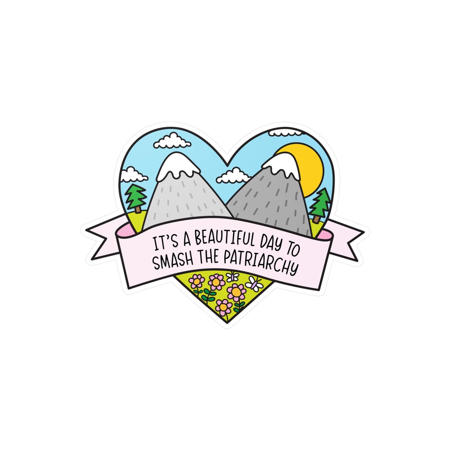 Beautiful Day to Smash the Patriarchy Car Magnet, Cute Feminist Vinyl Decal, Political FDT Gift for Women
