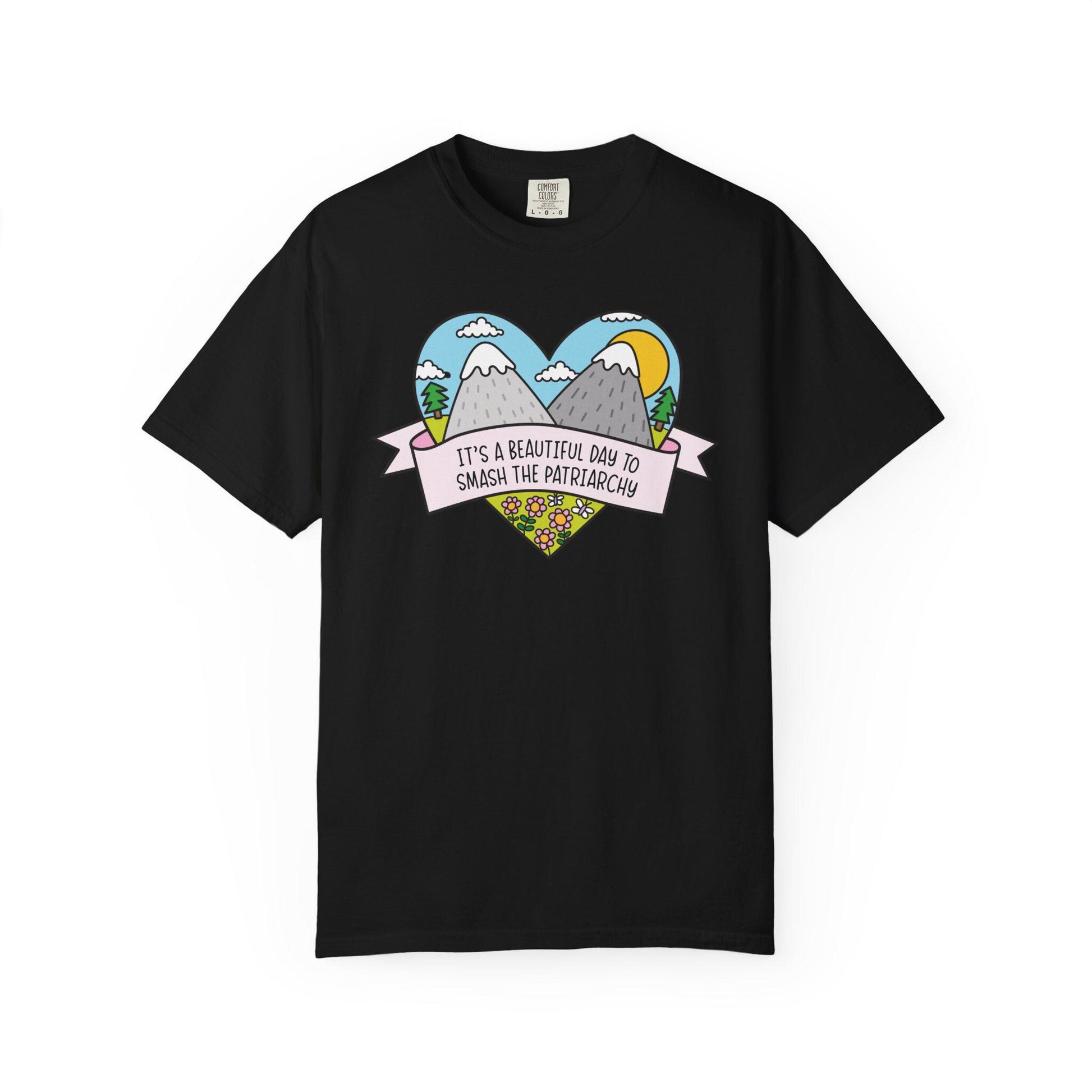 Comfort Colors® Beautiful Day to Smash the Patriarchy Shirt, Cute Feminist T-Shirt, Political FDT Gift for Women