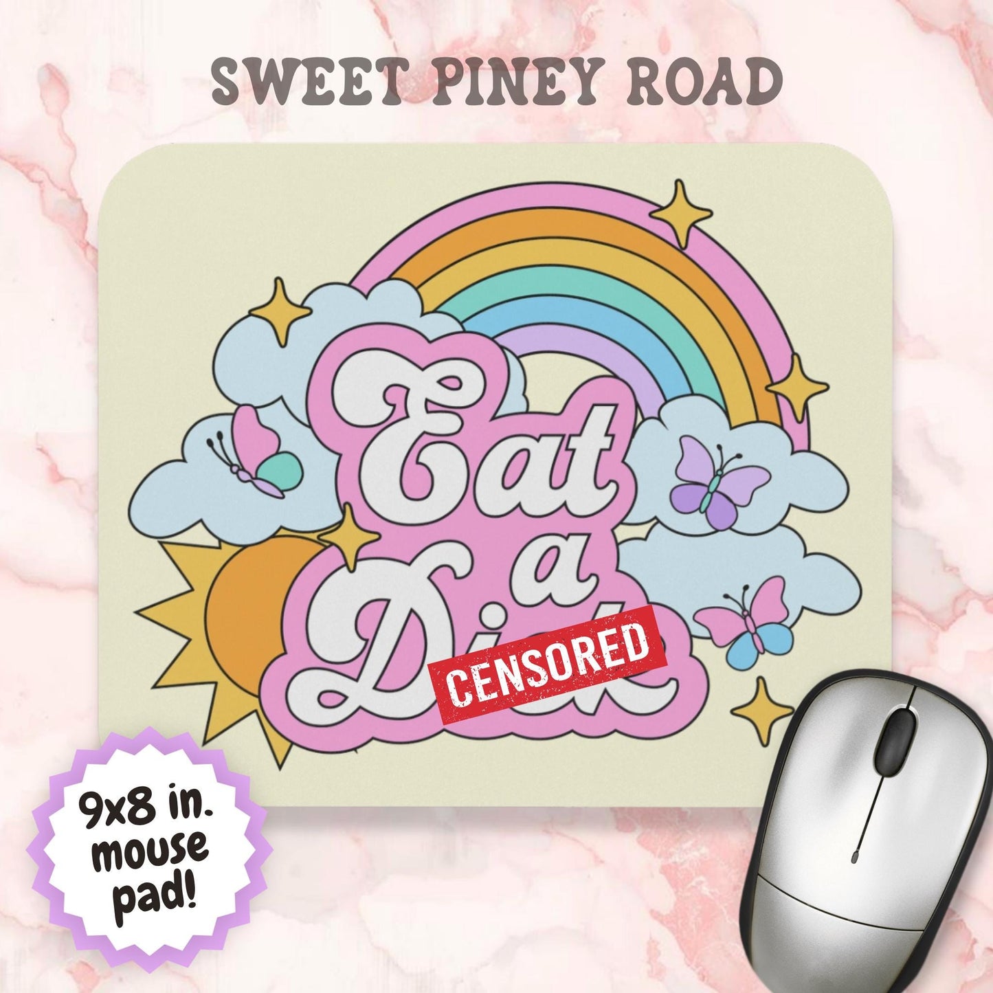 Eat A D*ck Mouse Pad, Hilarious Snarky Office Humor, Coworker Gag Gift