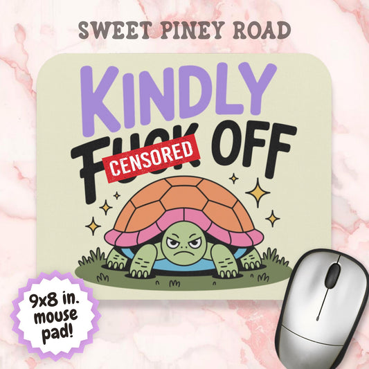Kindly F*ck Off Mouse Pad, Hilarious Snarky Office Humor