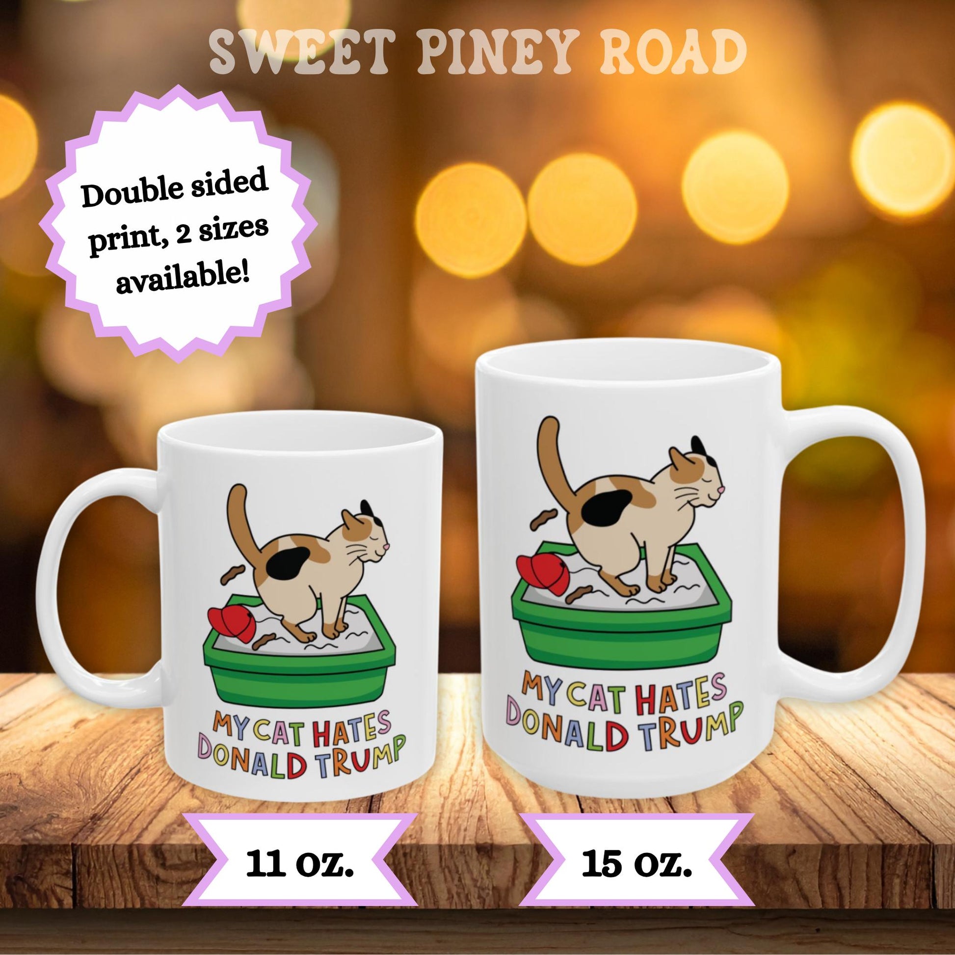 My Cat Hates Donald Trump Mug, Anti-Trump FDT Coffee Cup