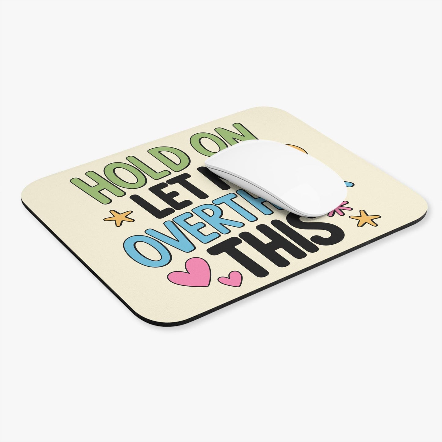 Hold On Let Me Overthink This Mouse Pad, Funny Anxiety Desk Accessory, Mental Health Humor Gift, Introvert Office Decor, Overthinker Gift