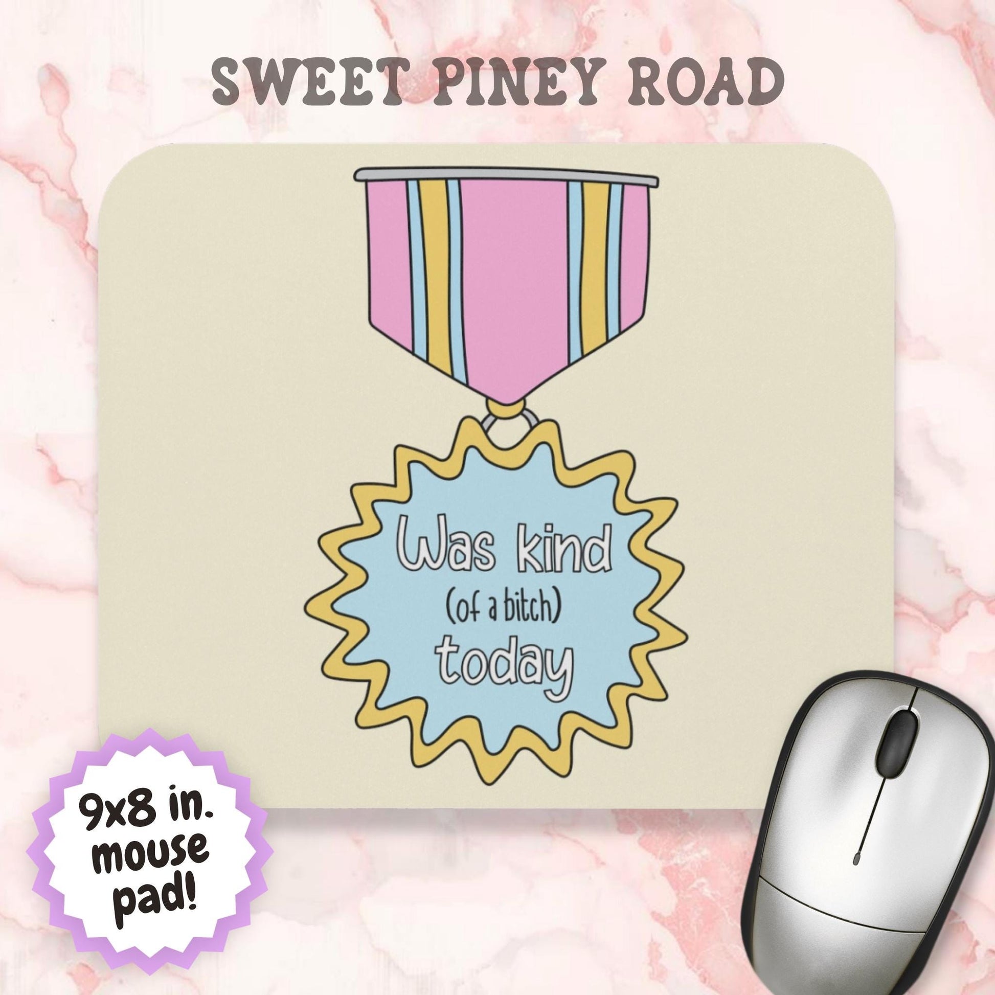 Was Kind Of A B*tch Today Mouse Pad, Funny Sarcastic Desk Accessory, Petty Humor Gift, Office Humor Decor, Snarky Coworker Gift