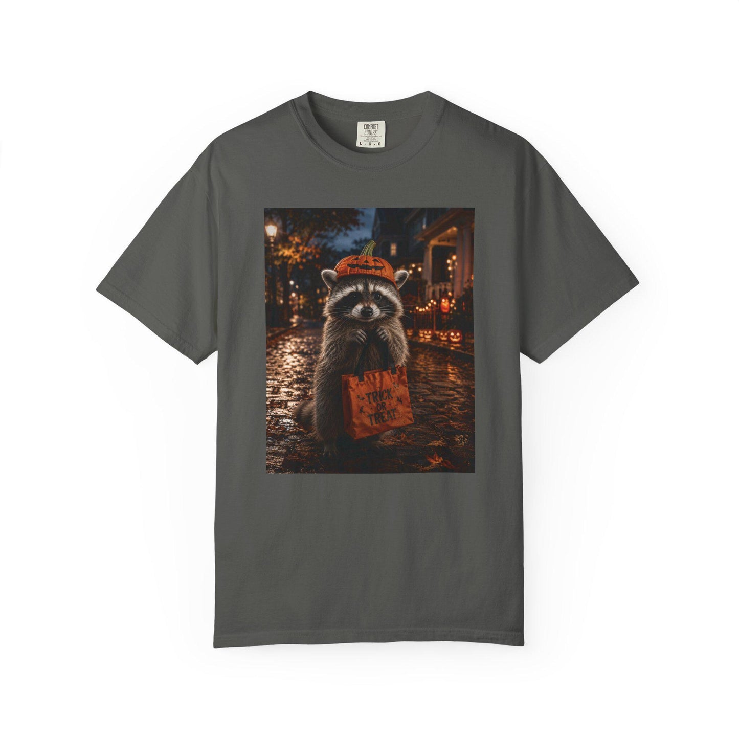 Halloween Raccoon Shirt, Trick or Treat Tee, Cute Spooky Season Animal Shirt, Fall Festival Costume Party Gift