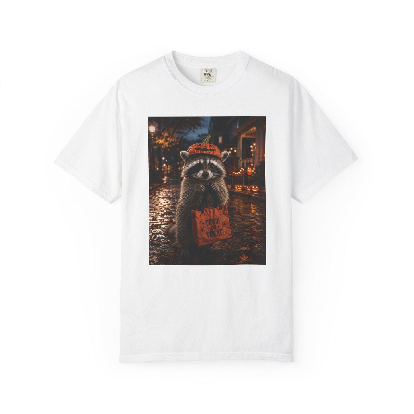 Halloween Raccoon Shirt, Trick or Treat Tee, Cute Spooky Season Animal Shirt, Fall Festival Costume Party Gift