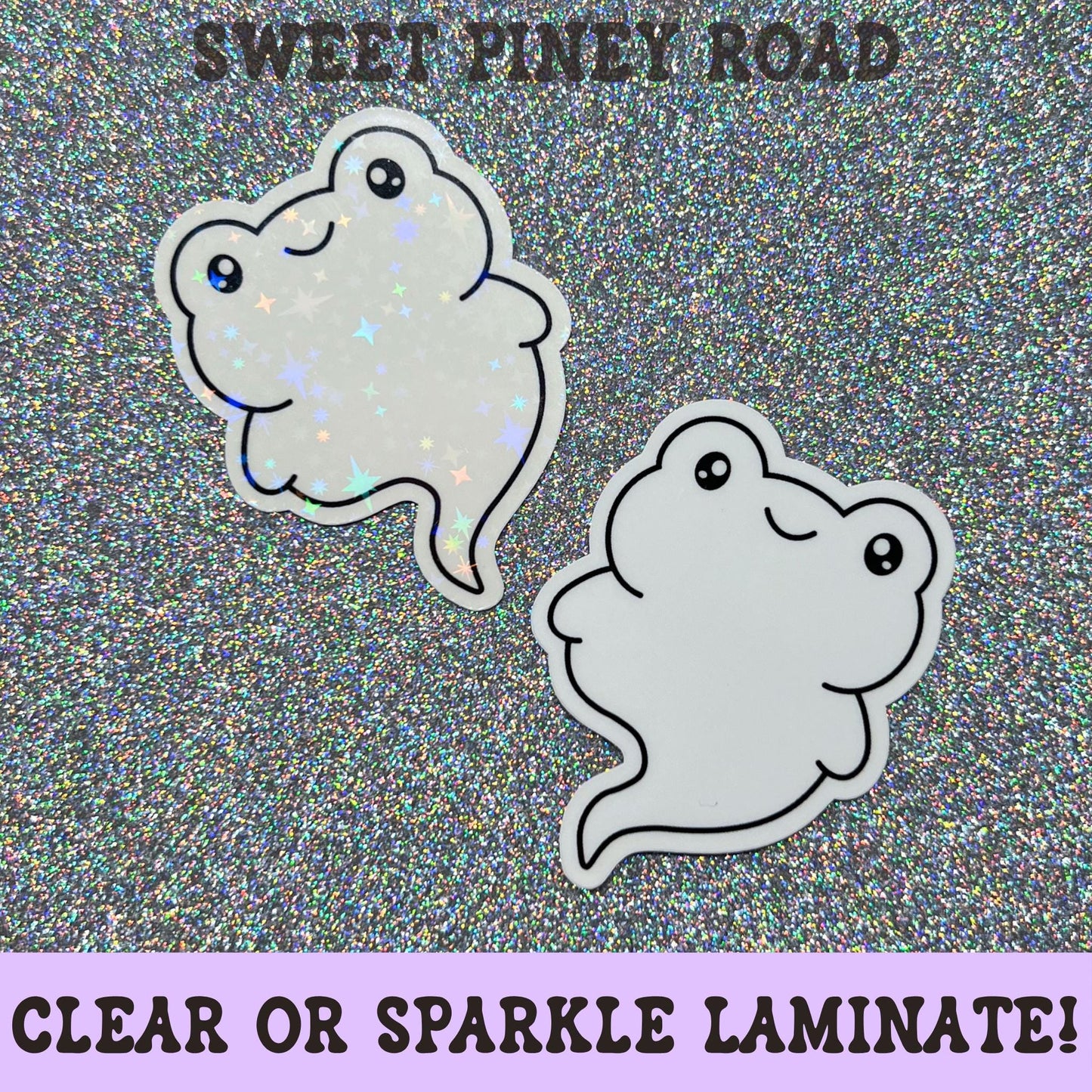 Cute Ghost Toad Sticker, Kawaii Halloween Ghost Decal, Spooky Cute Frog Spirit, Whimsical Fall Sticker, Cottagecore Gift