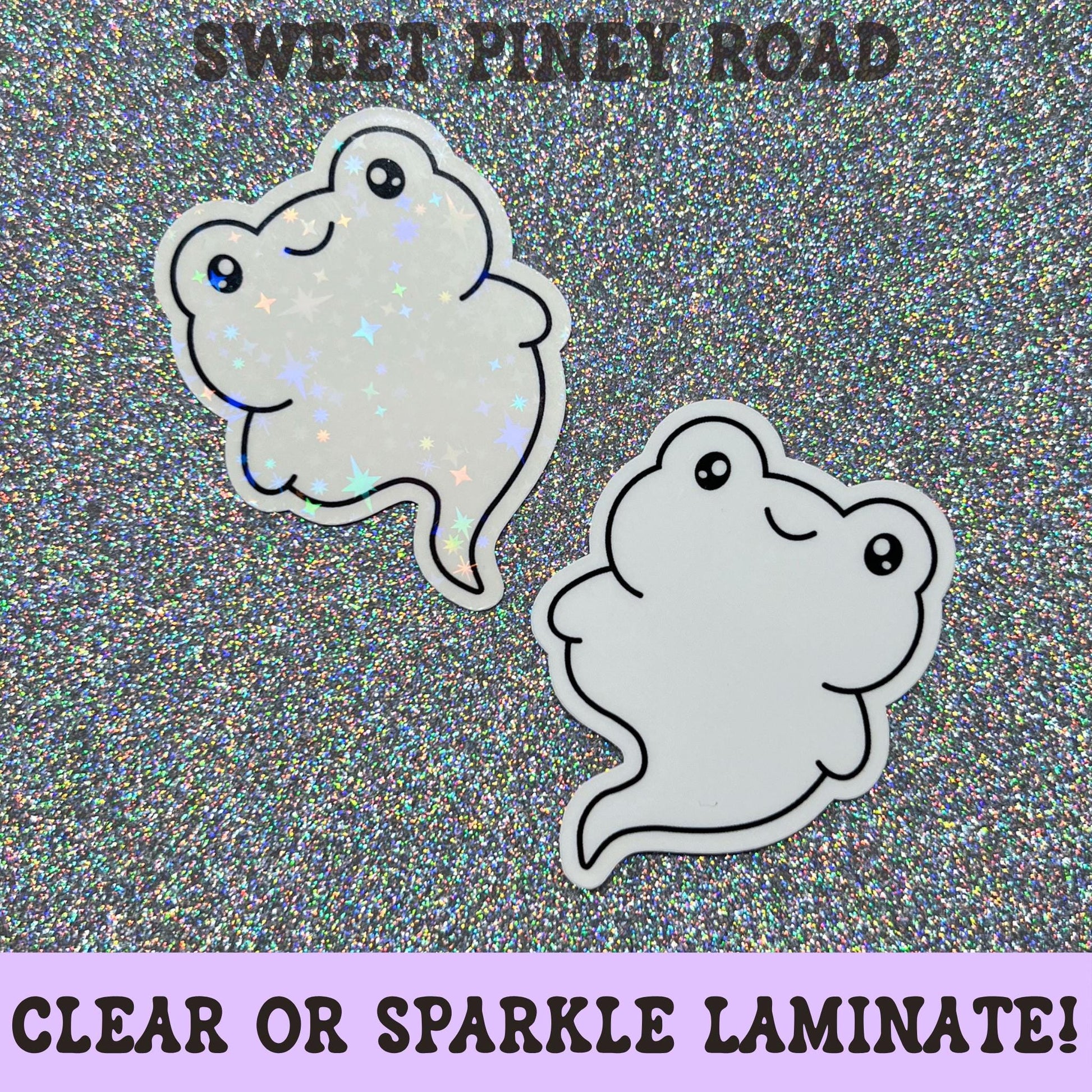 Cute Ghost Toad Sticker, Kawaii Halloween Ghost Decal, Spooky Cute Frog Spirit, Whimsical Fall Sticker, Cottagecore Gift